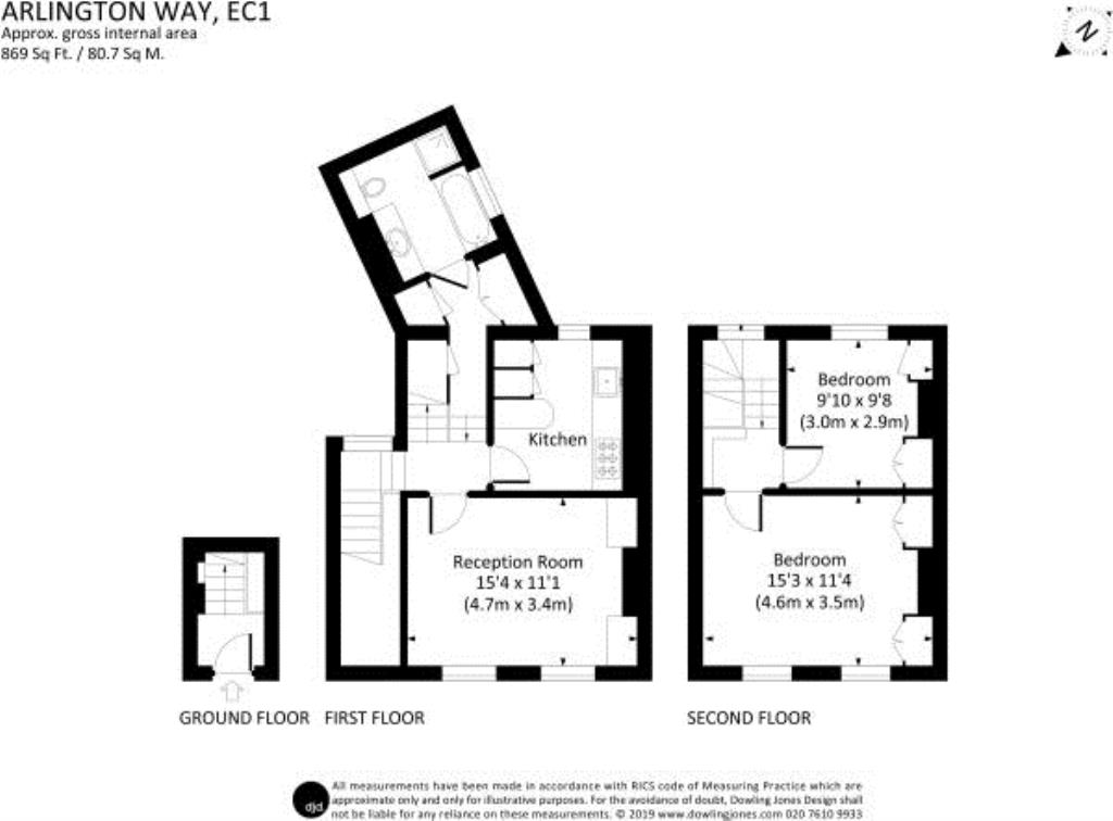 2 Bedrooms Maisonette to rent in Arlington Way, Clerkenwell EC1R