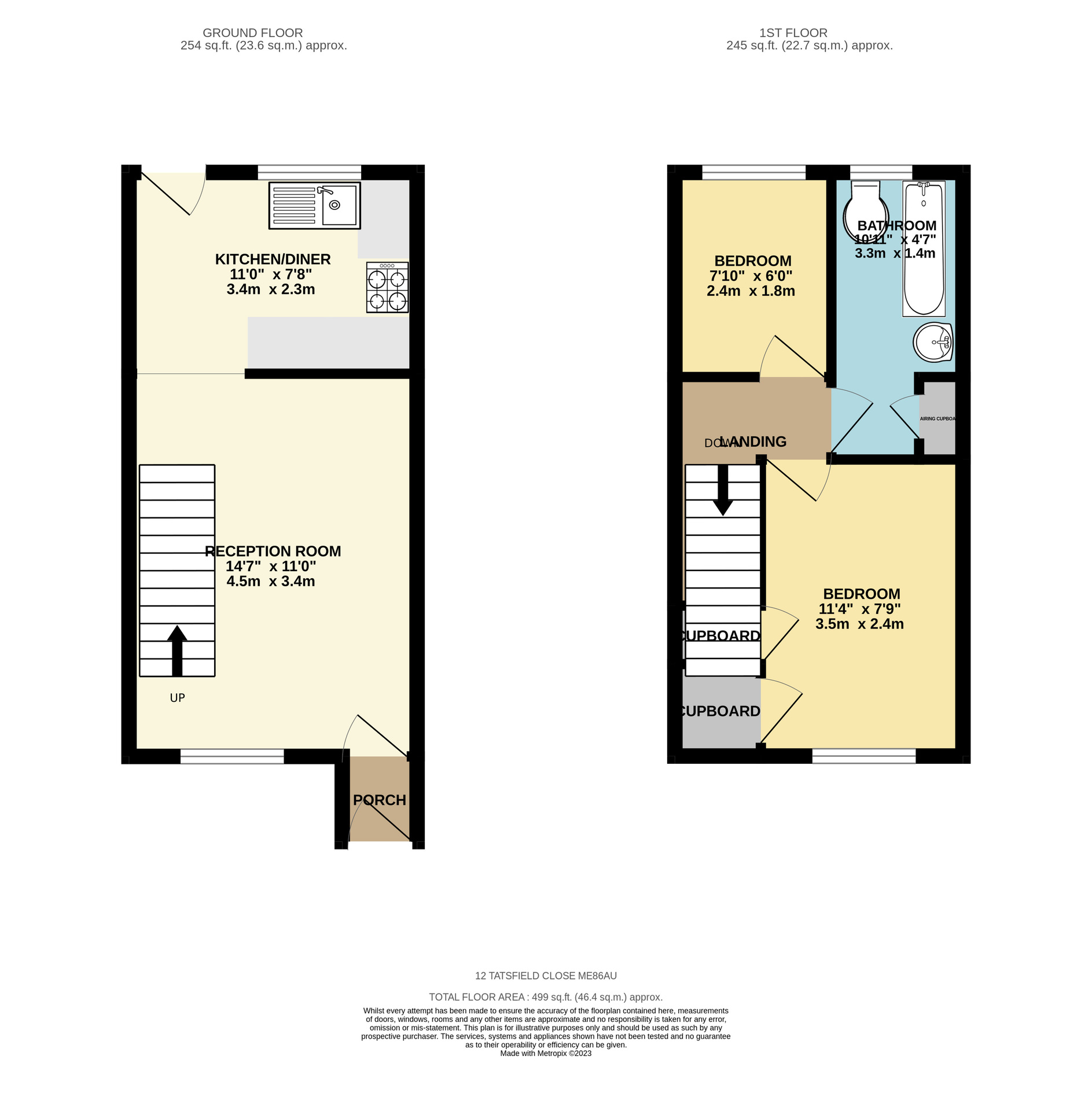 12 Tatsfield Close, Gillingham floorplan