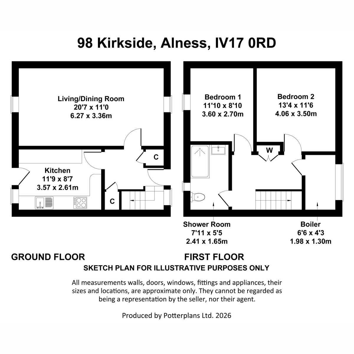 98, Kirkside, Alness floorplan