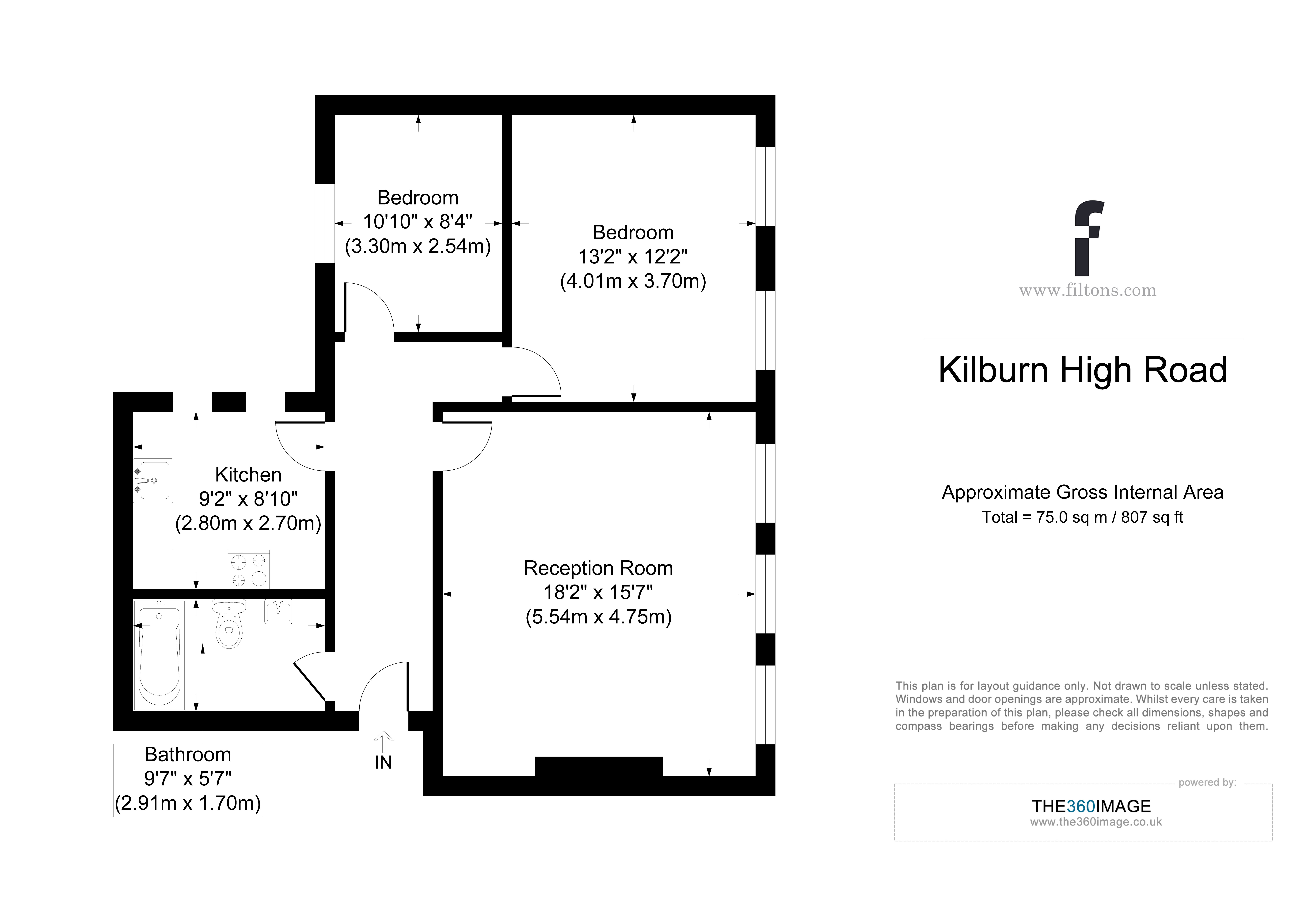 3, Kilburn High Road, London floorplan