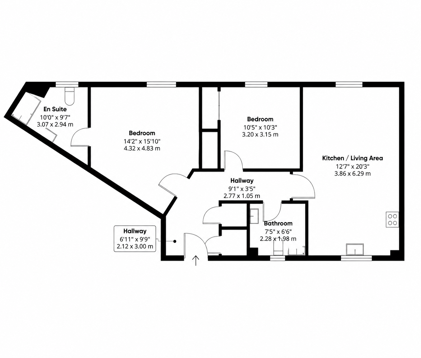 Flat 2, Flagman House, 40, Porter Drive, Essex floorplan