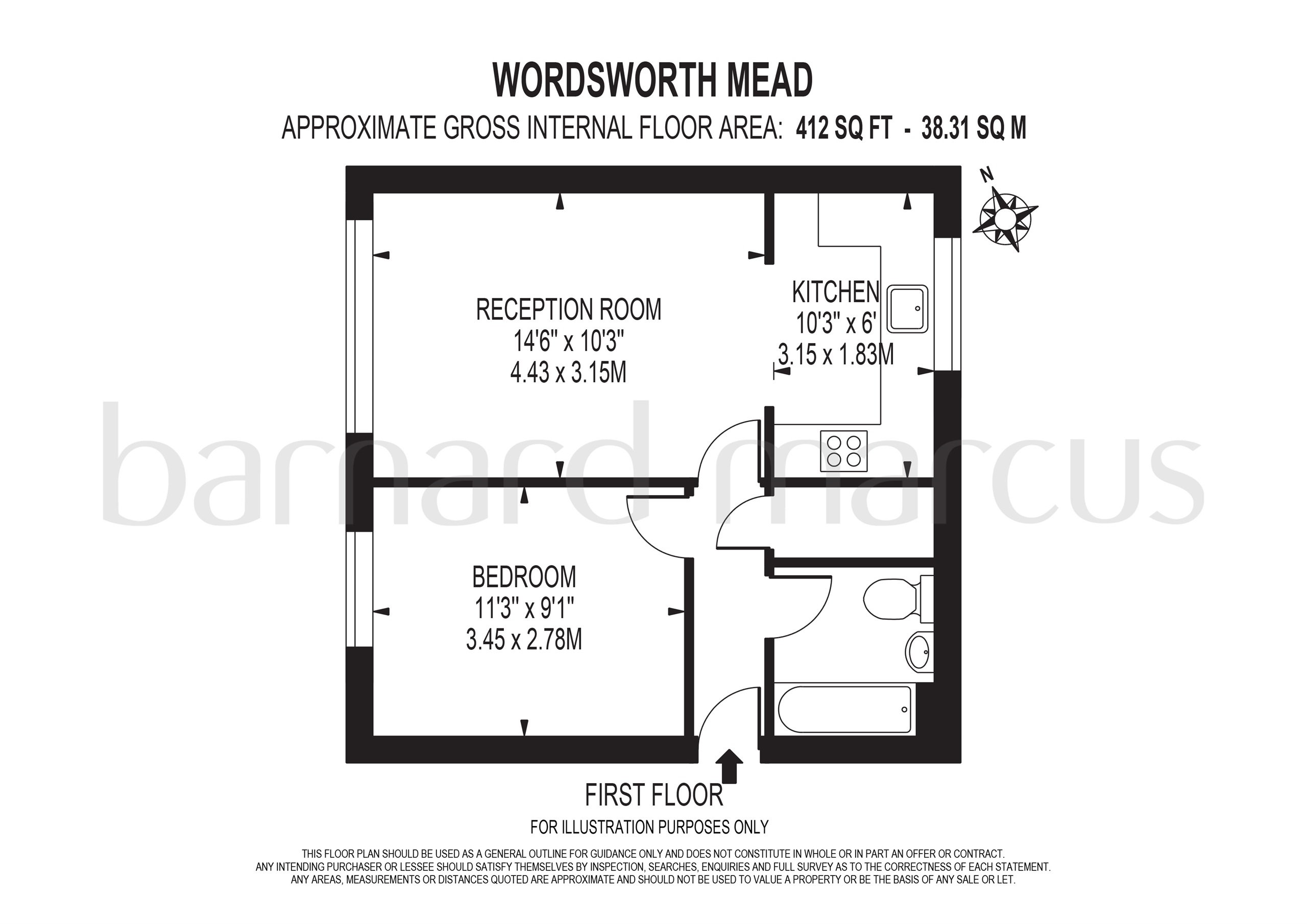 1 Bedrooms Flat for sale in Wordsworth Mead, Redhill RH1