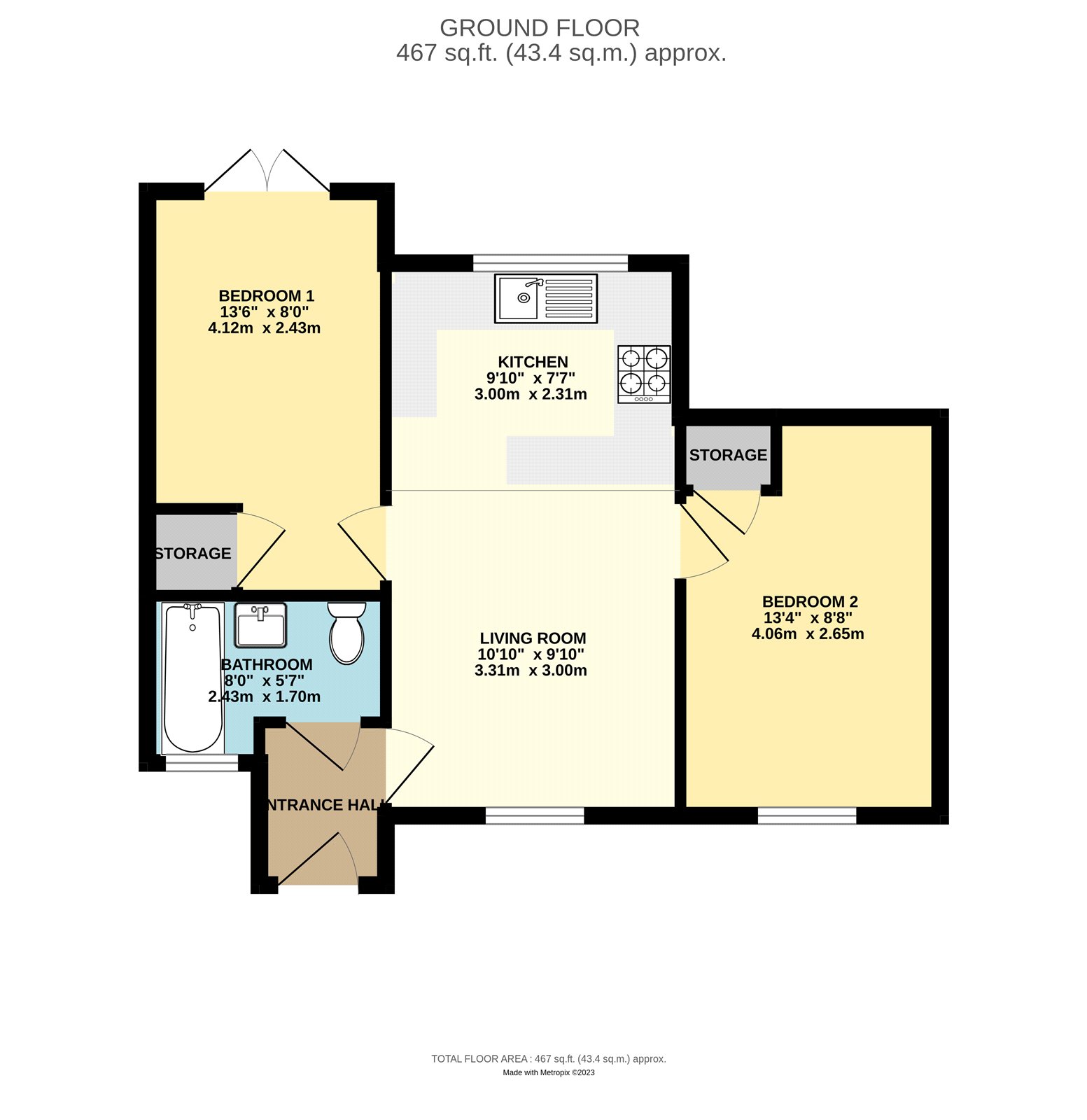 2a, Willoughby Close, Bristol floorplan
