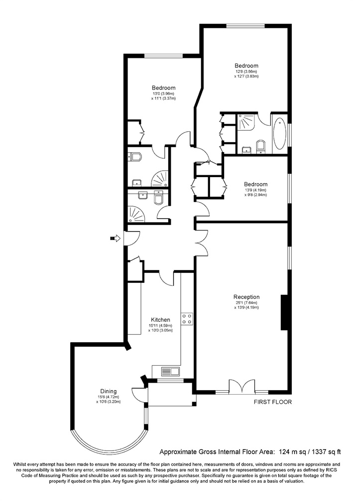 3 Bedrooms Flat for sale in Wey Road, Weybridge, Surrey KT13