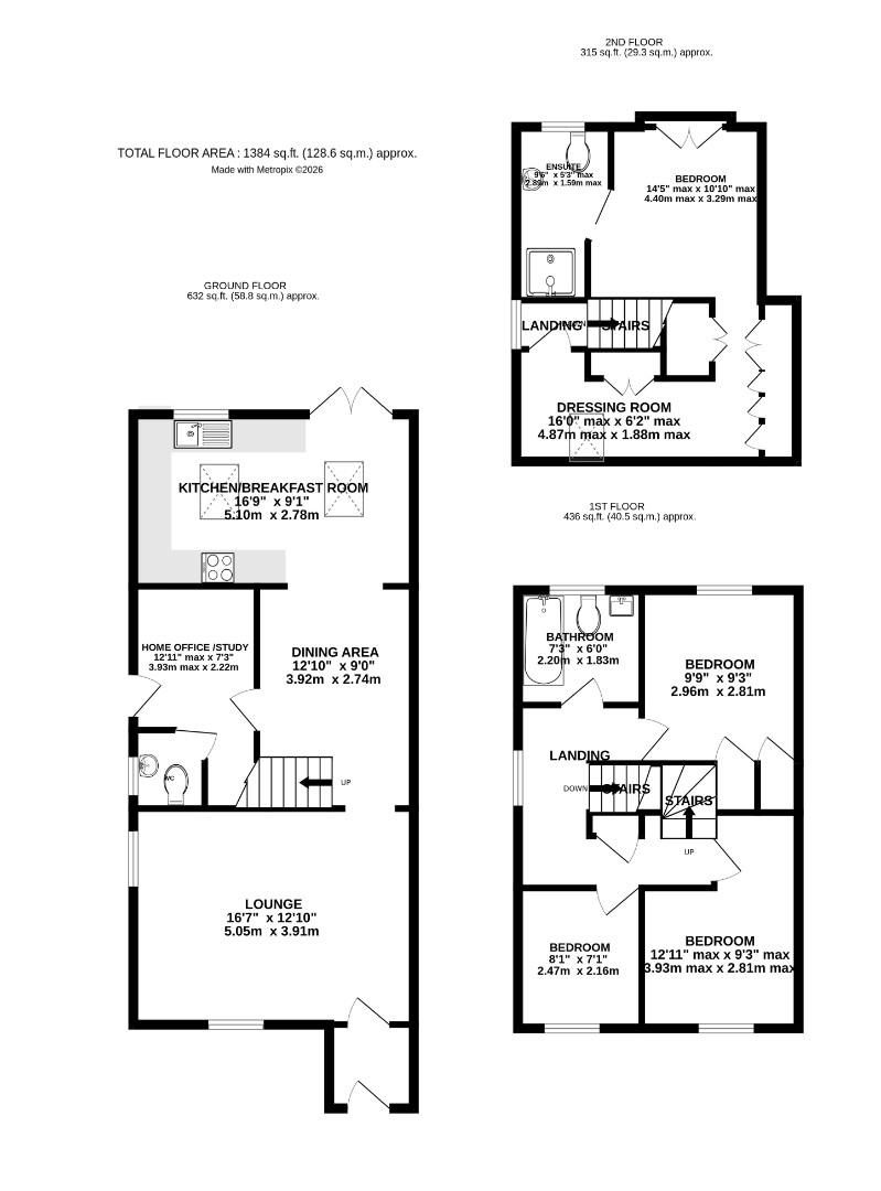 164, Godfrey Way, Dunmow floorplan