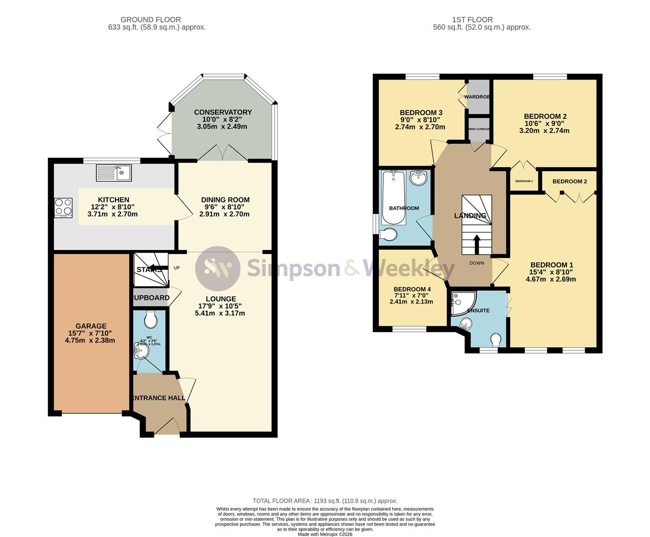 3, Lilac Grove, Rushden floorplan