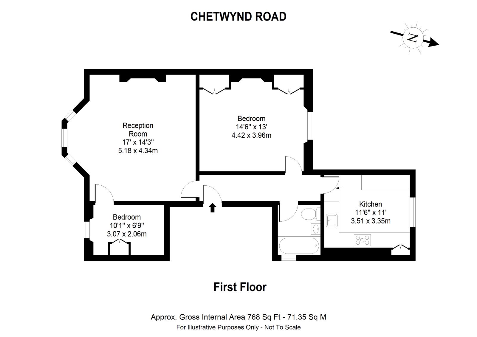 2 Bedrooms Flat to rent in Chetwynd Road, London NW5