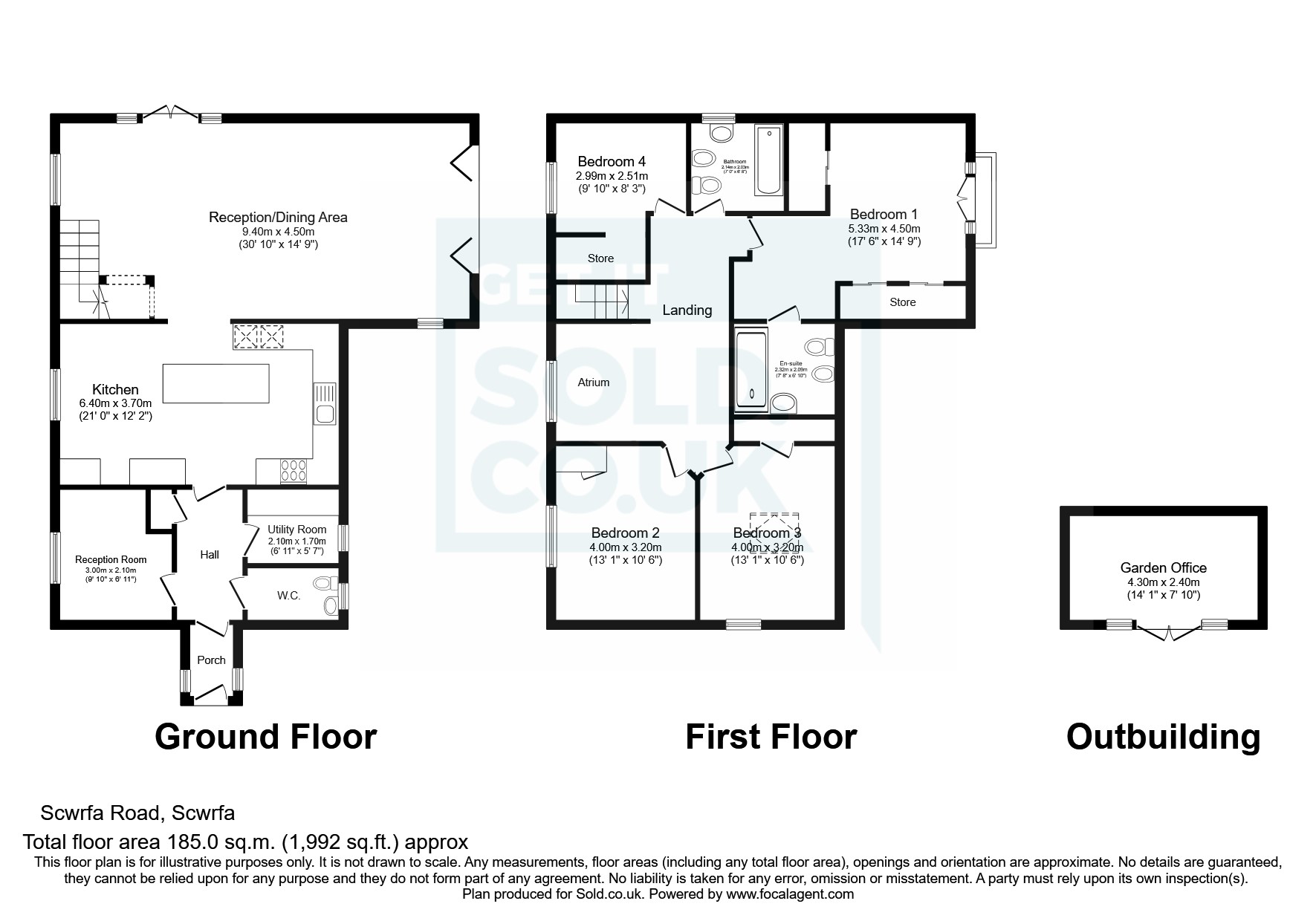 Scwrfa Road, Scwrfa, Tredegar, Blaenau Gwent NP22, 4 bedroom detached