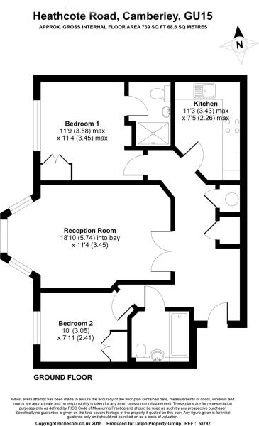 2 Bedrooms Flat to rent in Heathcote Road, Camberley GU15