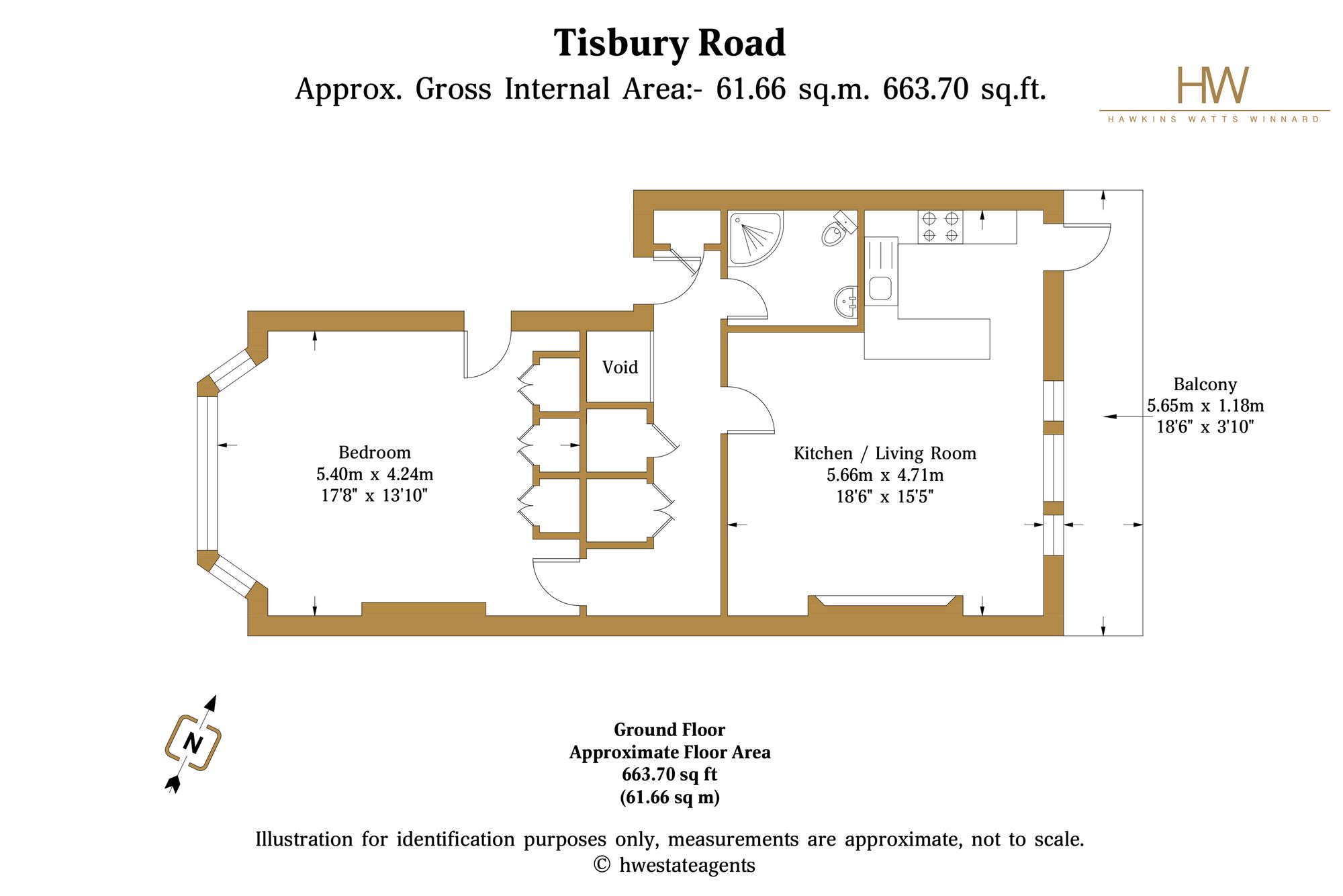 Ground Floor Flat, 78 Tisbury Road, Hove floorplan