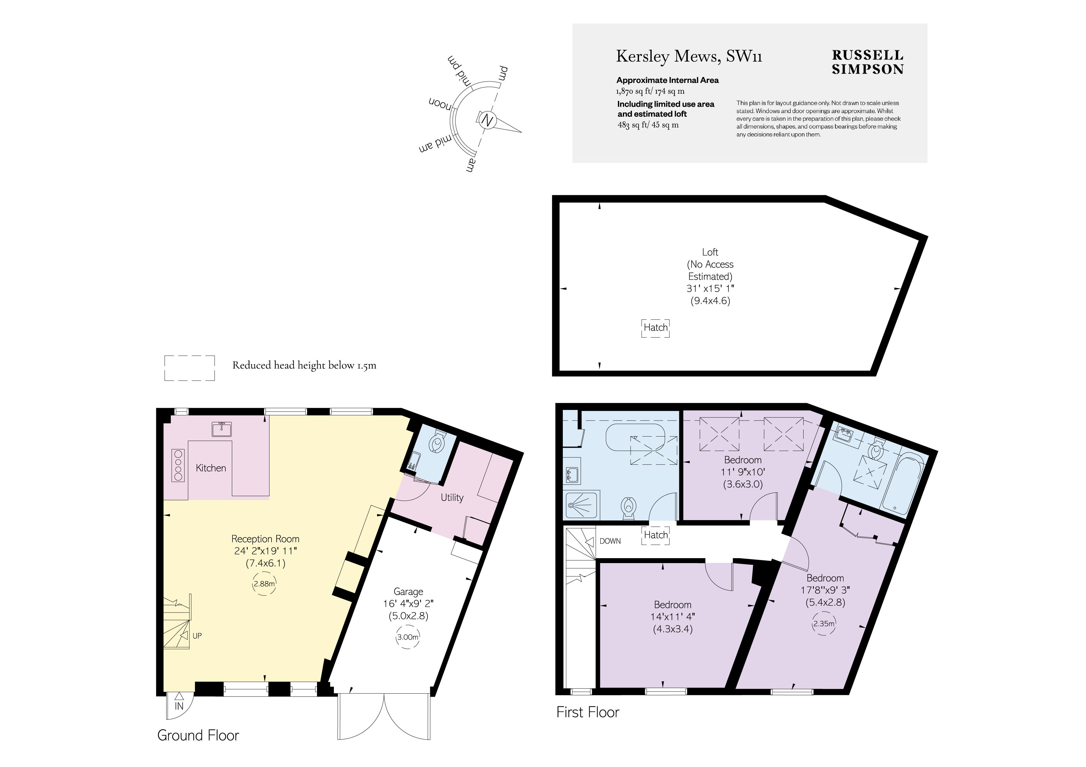 1, Kersley Mews, Battersea floorplan