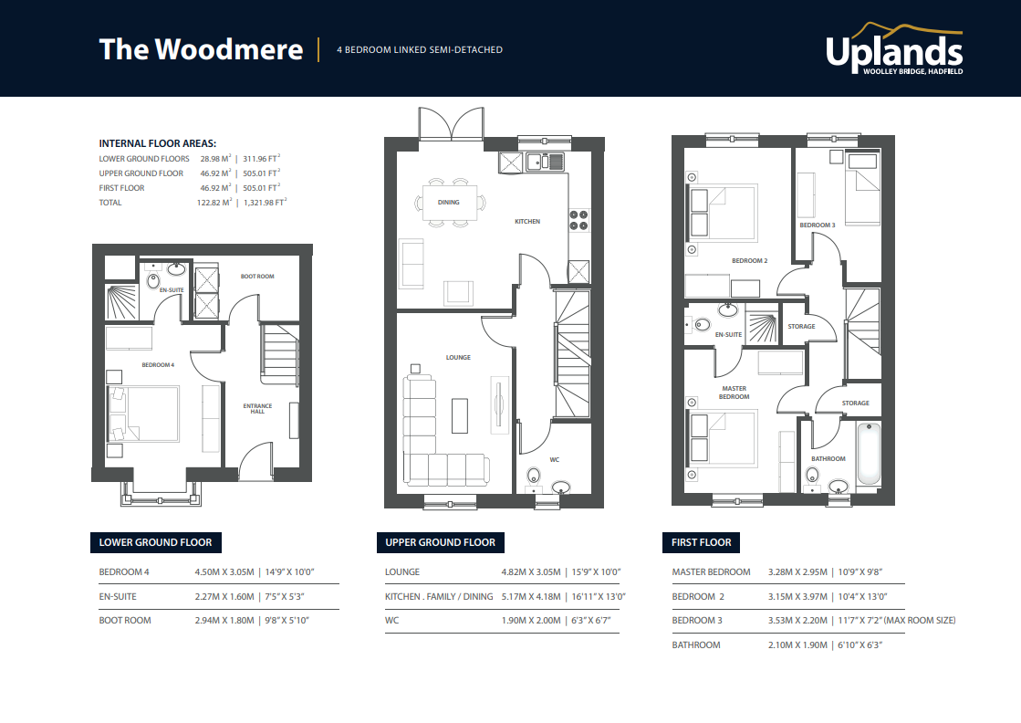 The Woodmere,, Uplands, Hadfield floorplan
