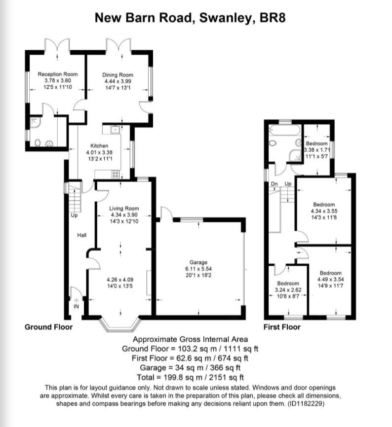 Powis Villa, New Barn Road, Swanley floorplan