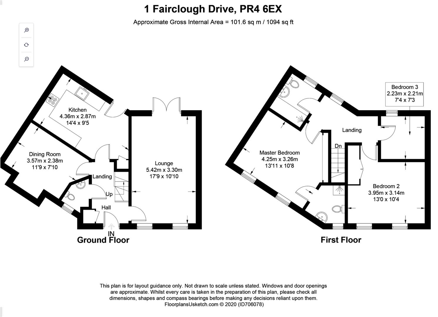 1, Fairclough Drive, Preston floorplan