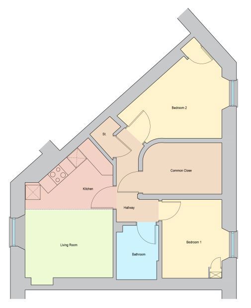 Flat GF, 4, Eassons Angle, Dundee floorplan