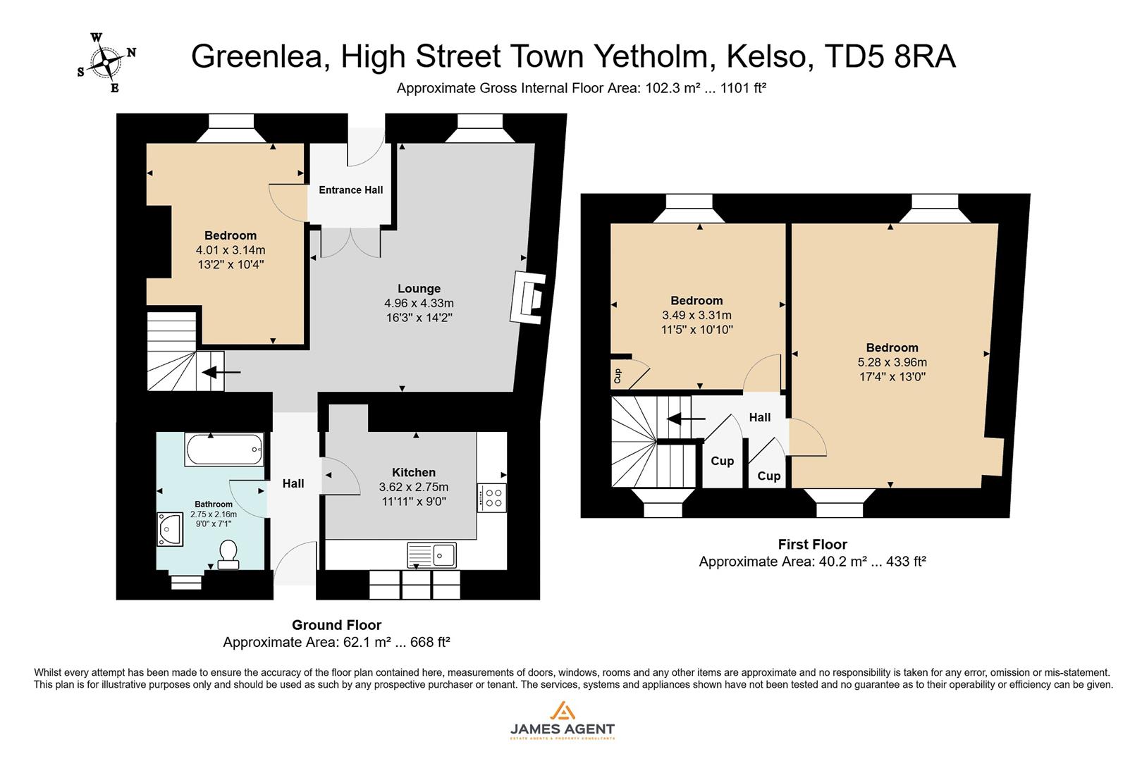 Greenlea, High Street, Kelso floorplan