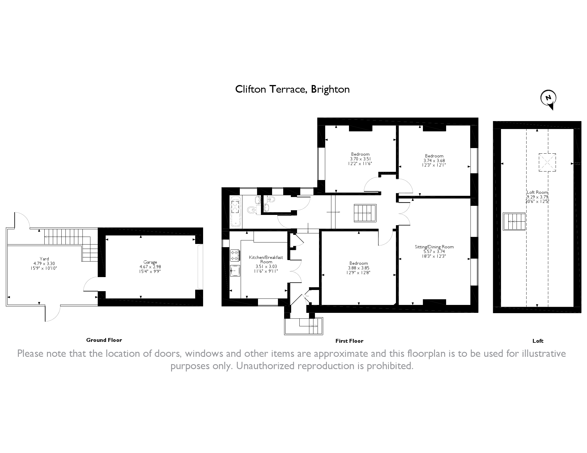 3 Bedrooms Flat for sale in Clifton Terrace, Brighton BN1