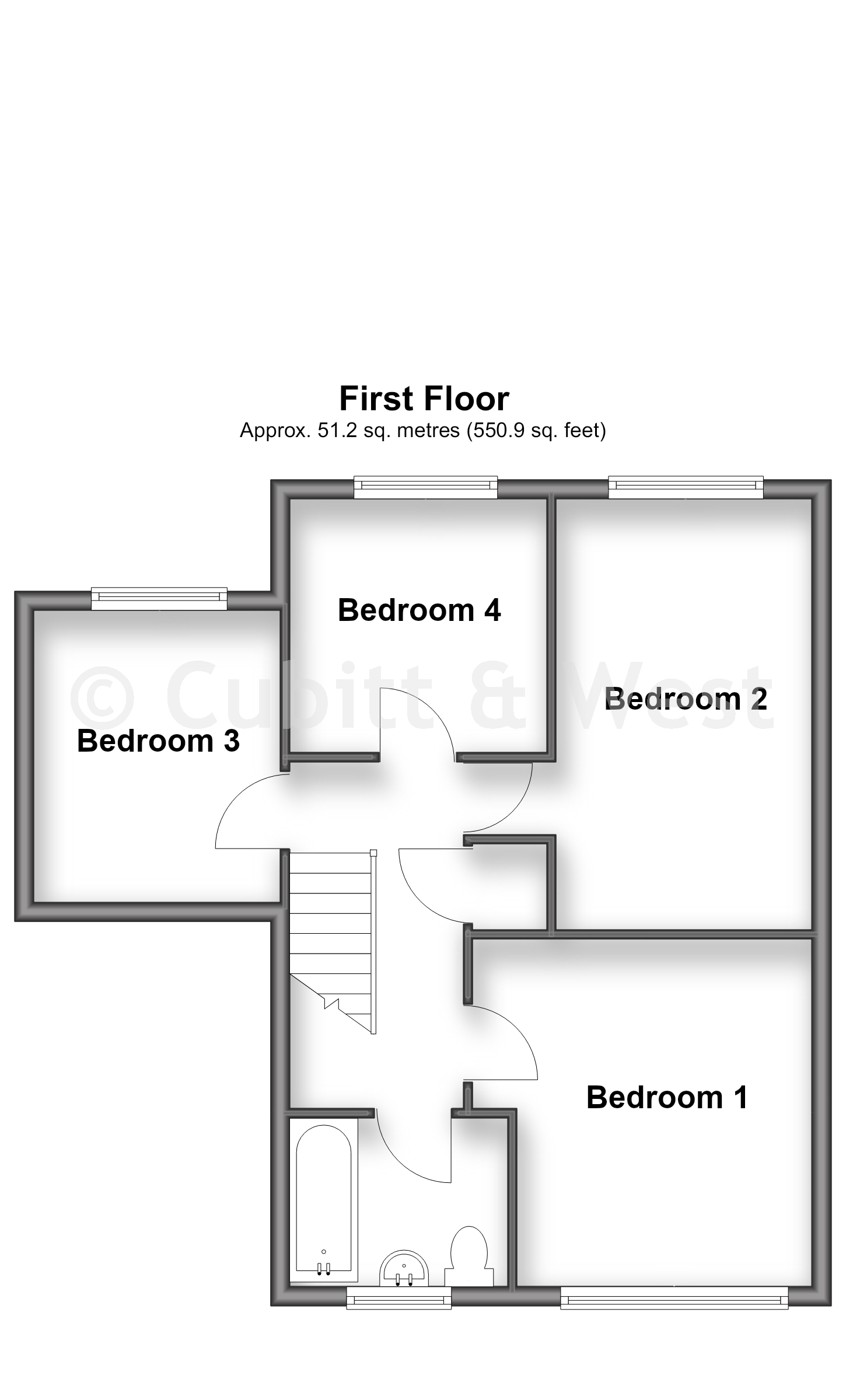Pyecombe Court, Cuckfield Close, Crawley floorplan