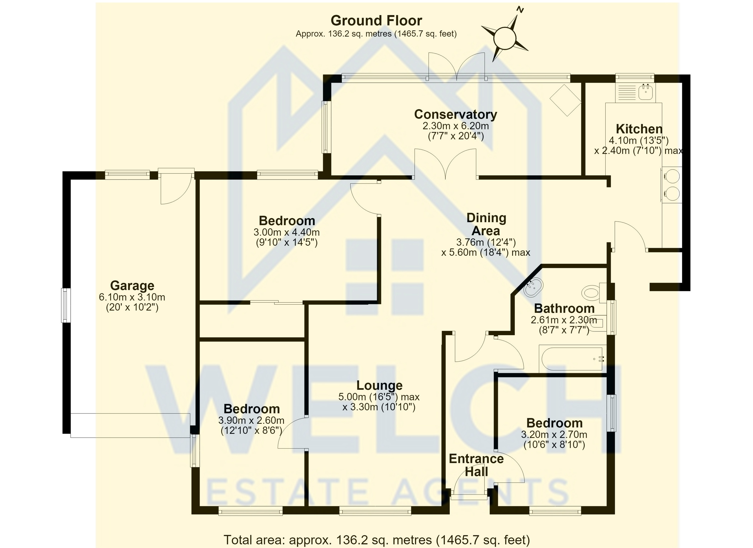 12, Bailey Close, Wem, Shrewsbury, Shropshire floorplan