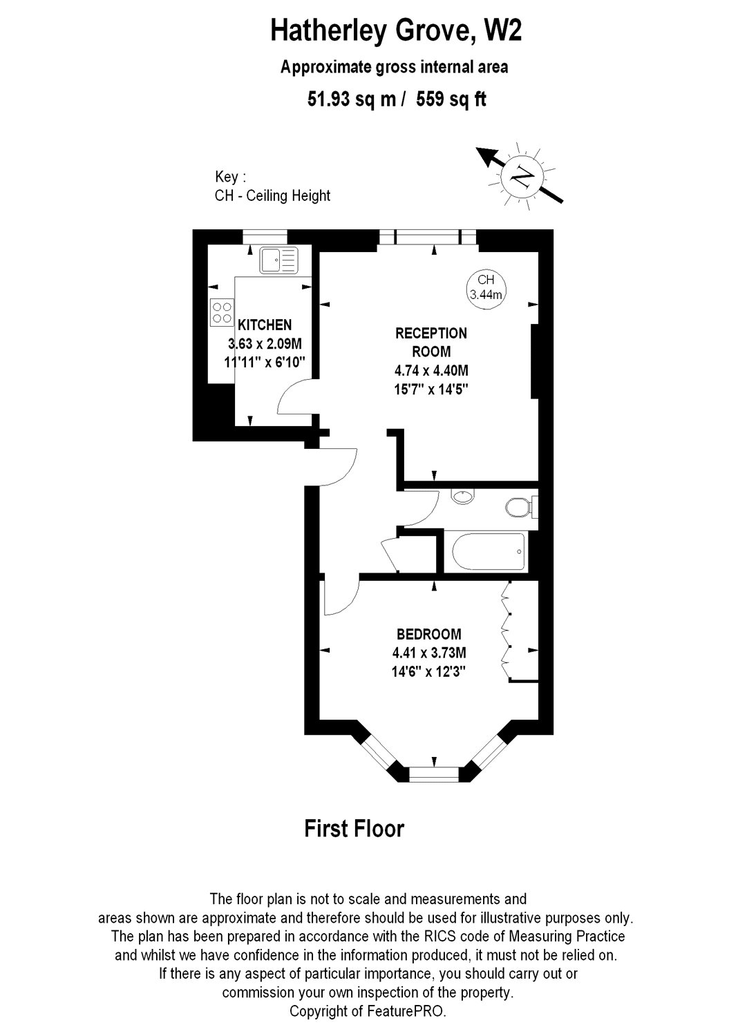1 Bedrooms Flat to rent in Hatherley Grove, Bayswater, London W2