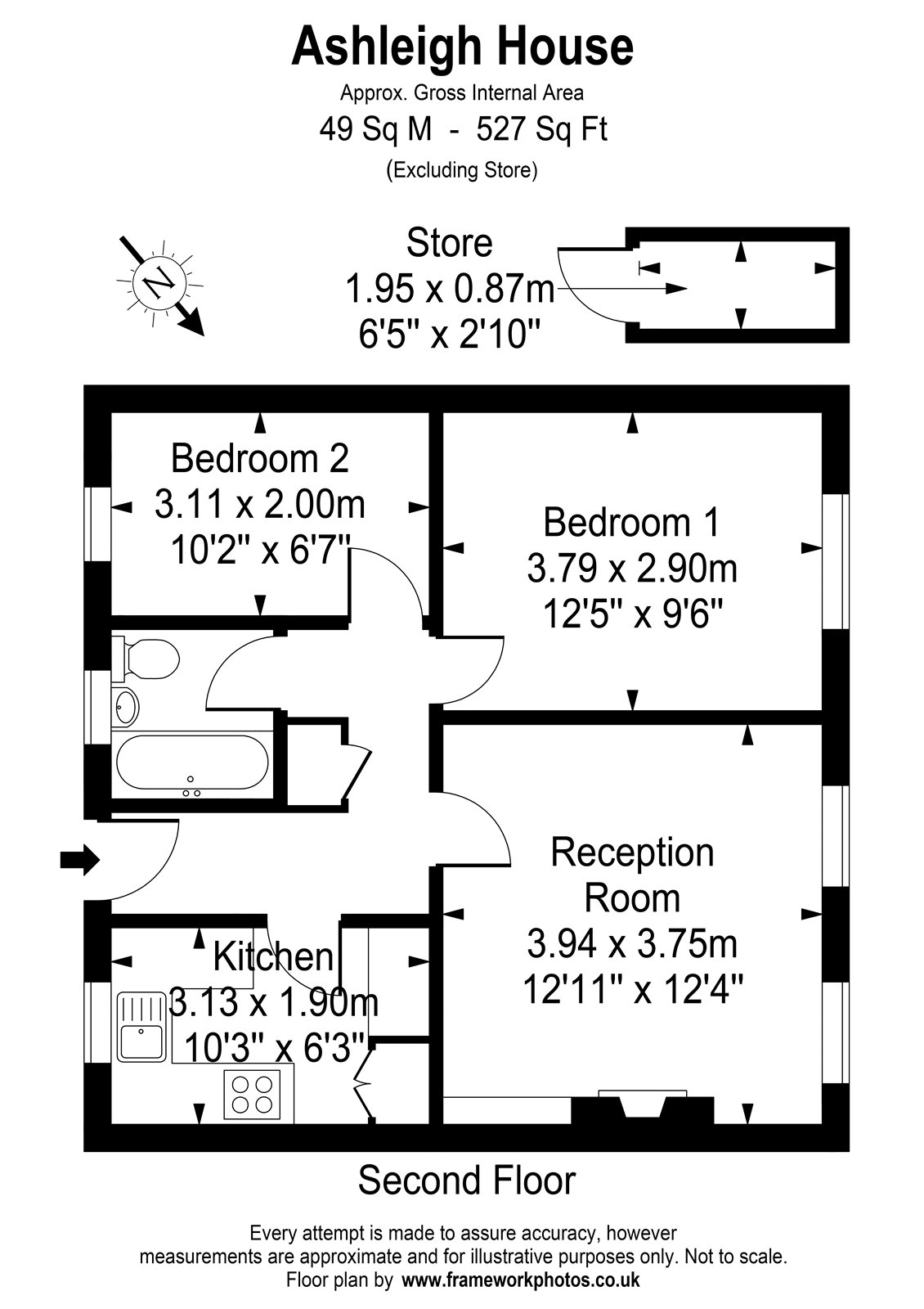 Flat 29 Ashleigh House,, Mortlake High Street, London floorplan