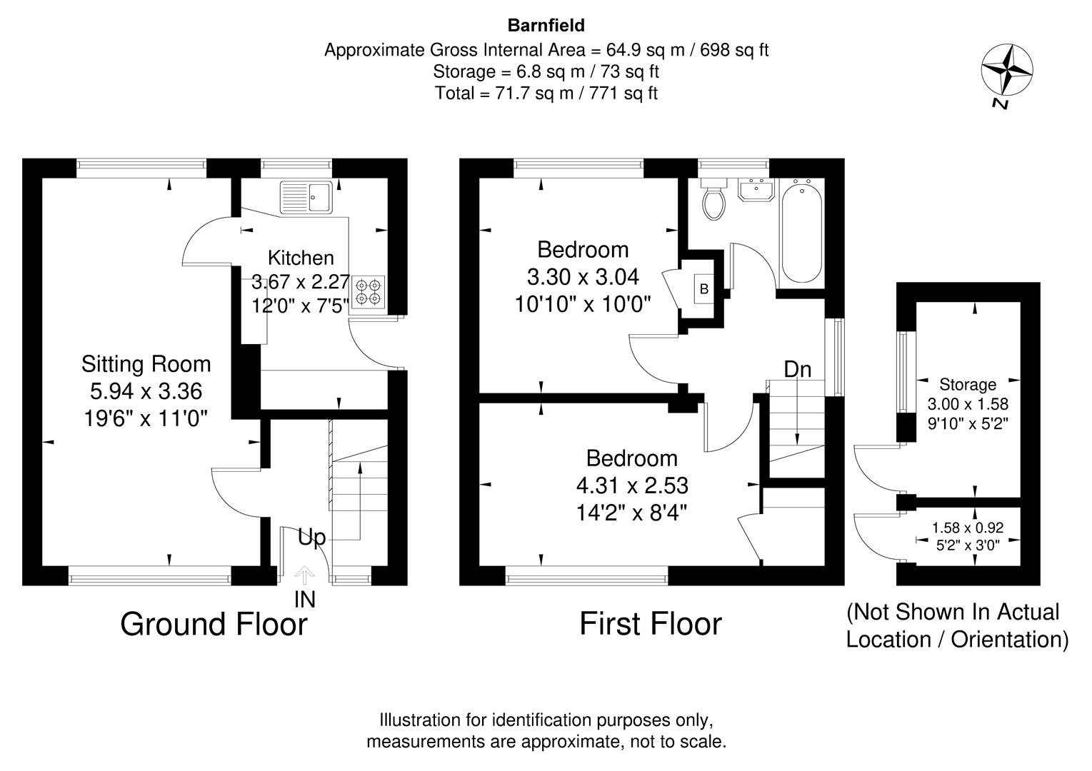 21, Barnfield, Cippenham floorplan