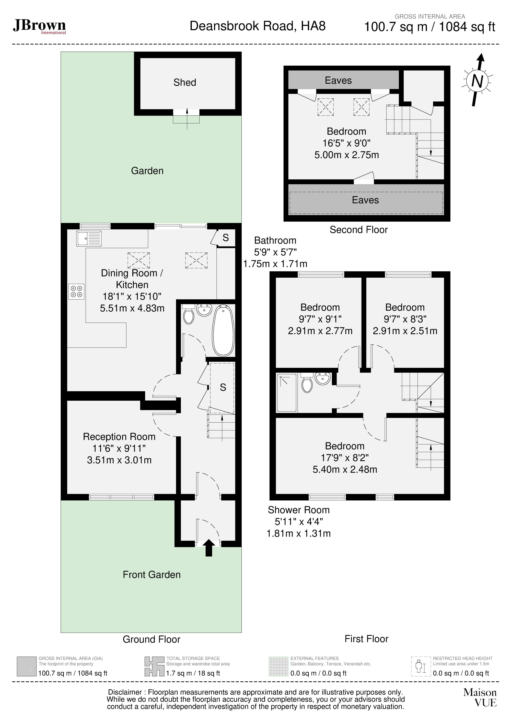 232, Deansbrook Road, Edgware floorplan
