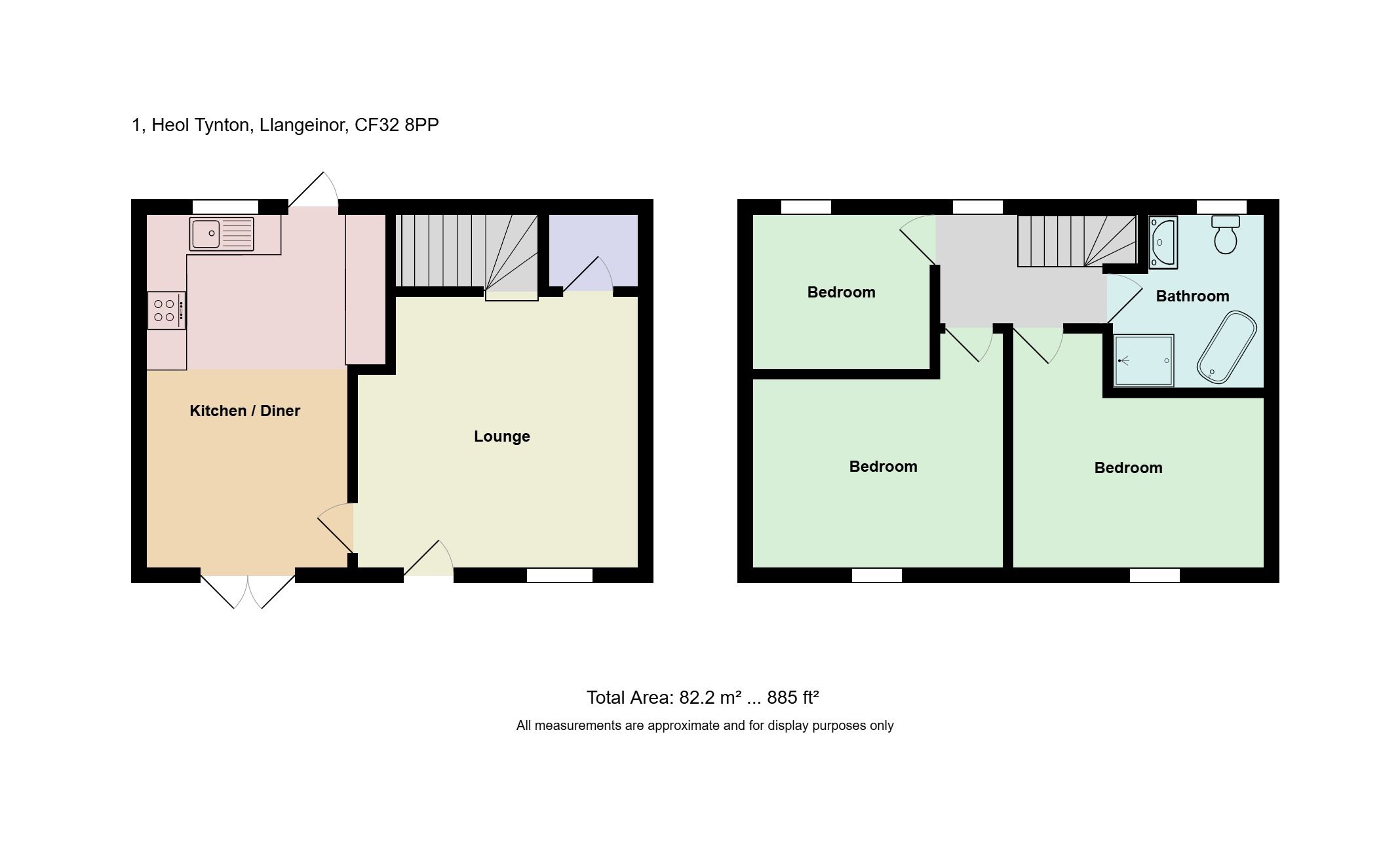 1 Heol Tynton, Bridgend floorplan