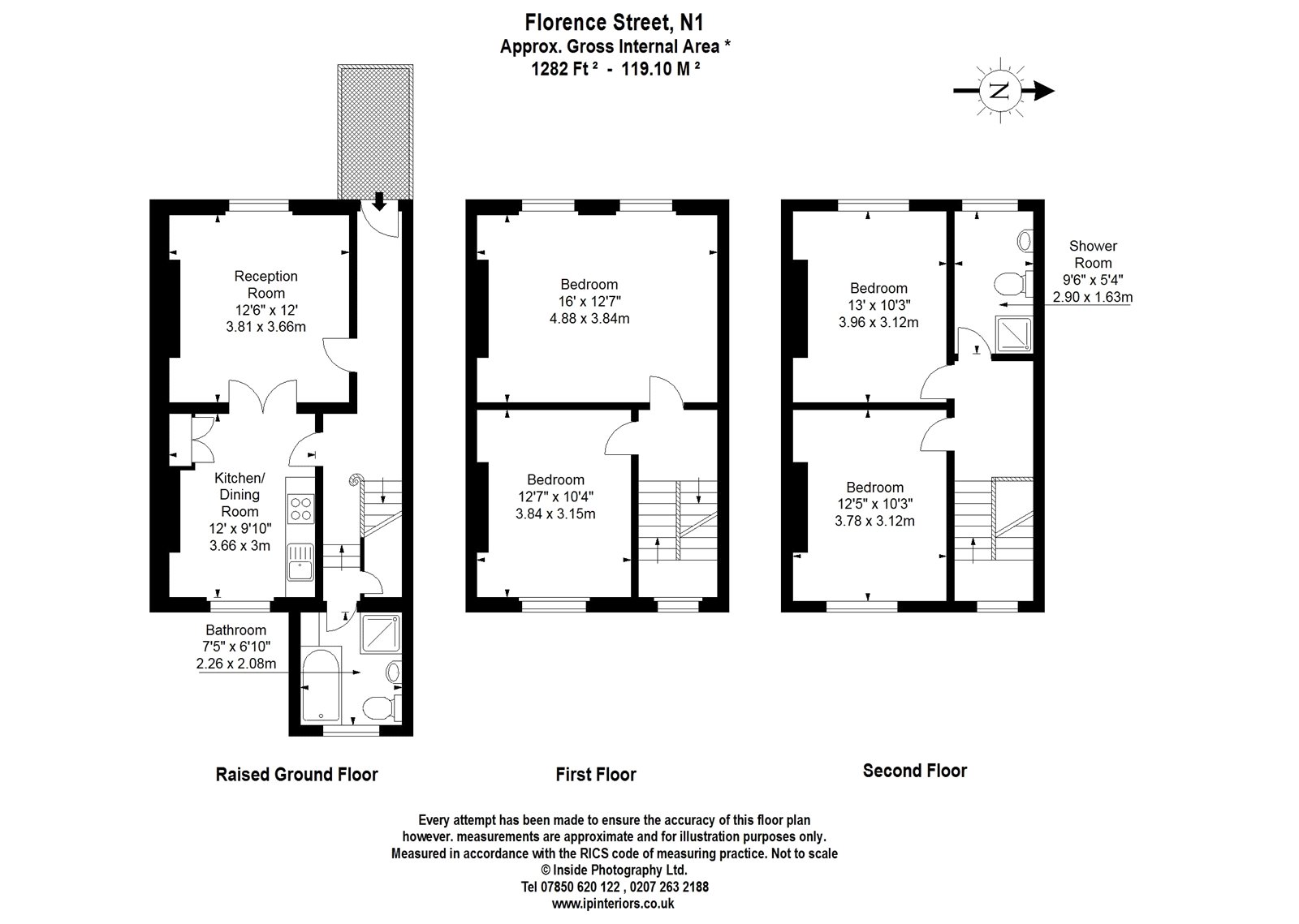 Florence Street, Islington, London N1, 4 bedroom terraced house to rent