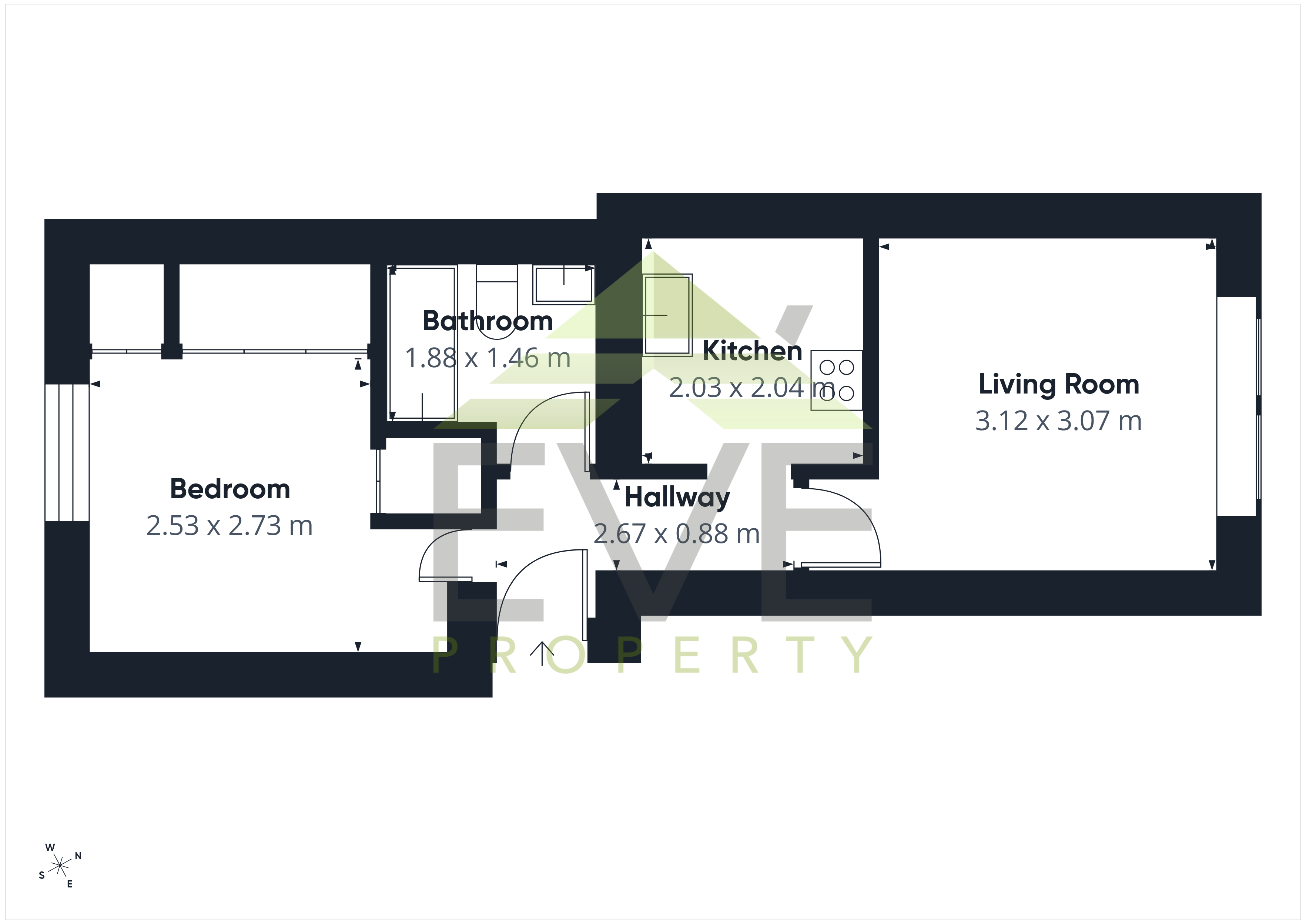 Flat 5, 3, Bruce Street, Clydebank floorplan