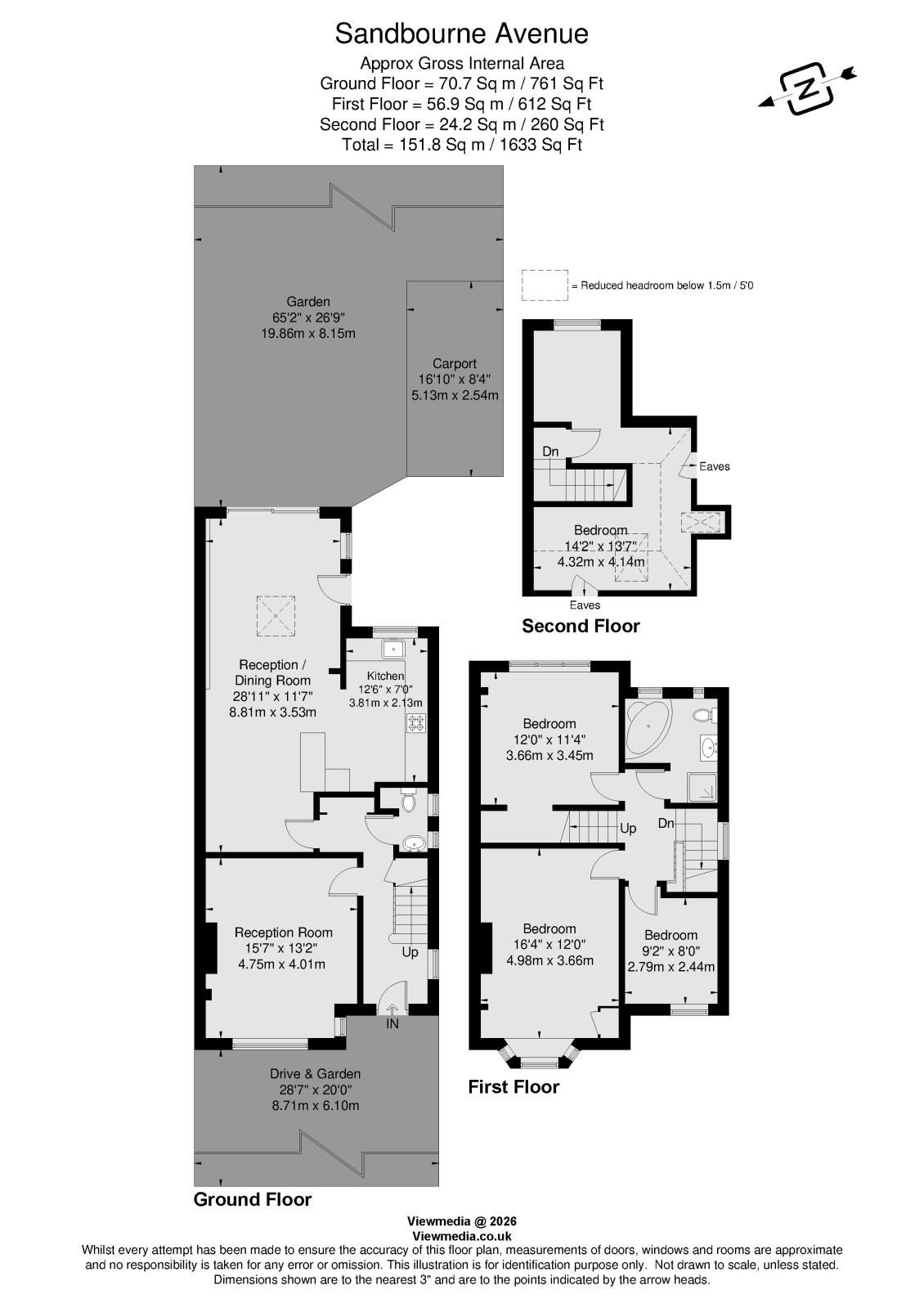 66, Sandbourne Avenue, London floorplan