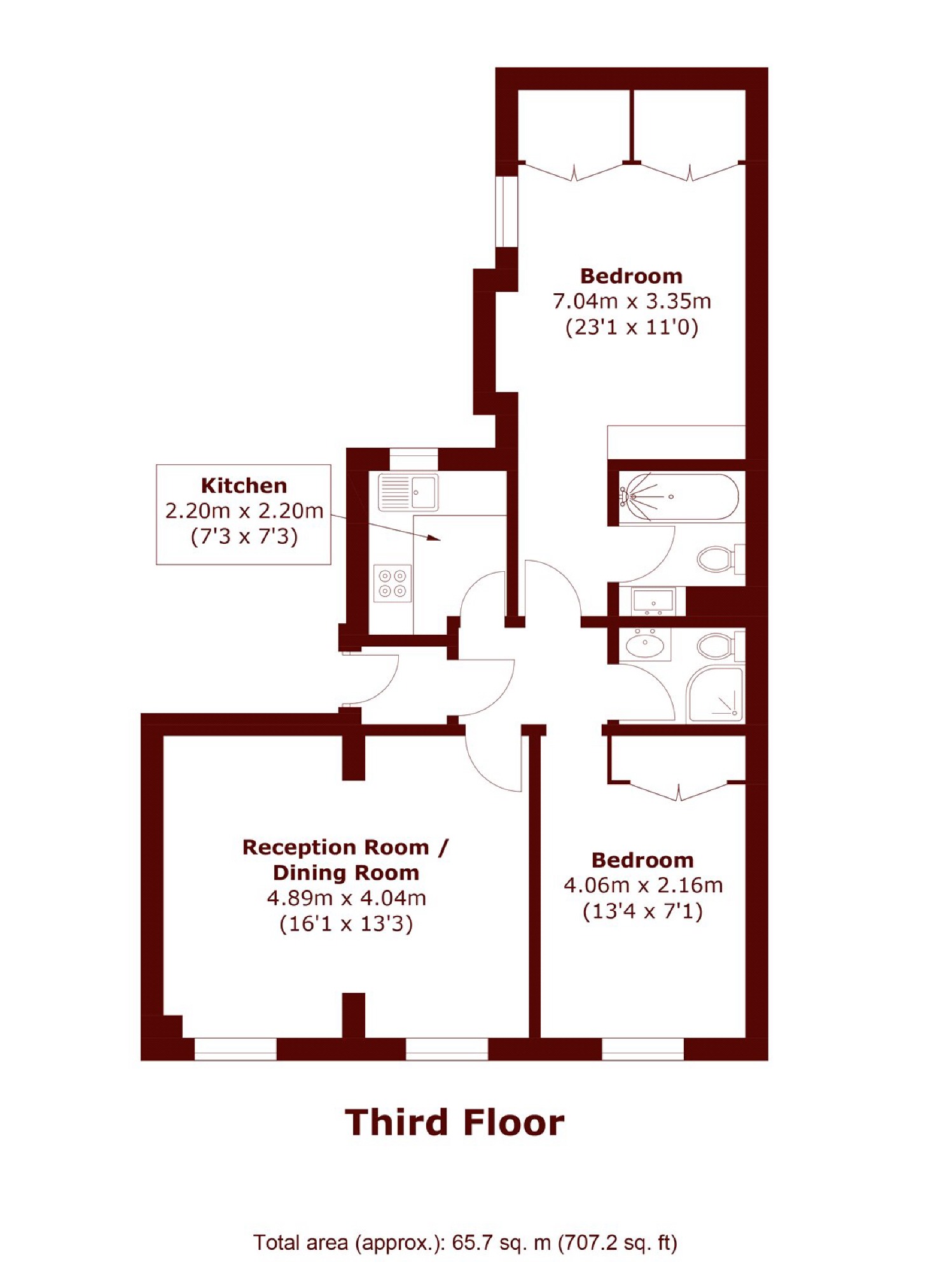 Flat 8, 59, Chiltern Street, London floorplan