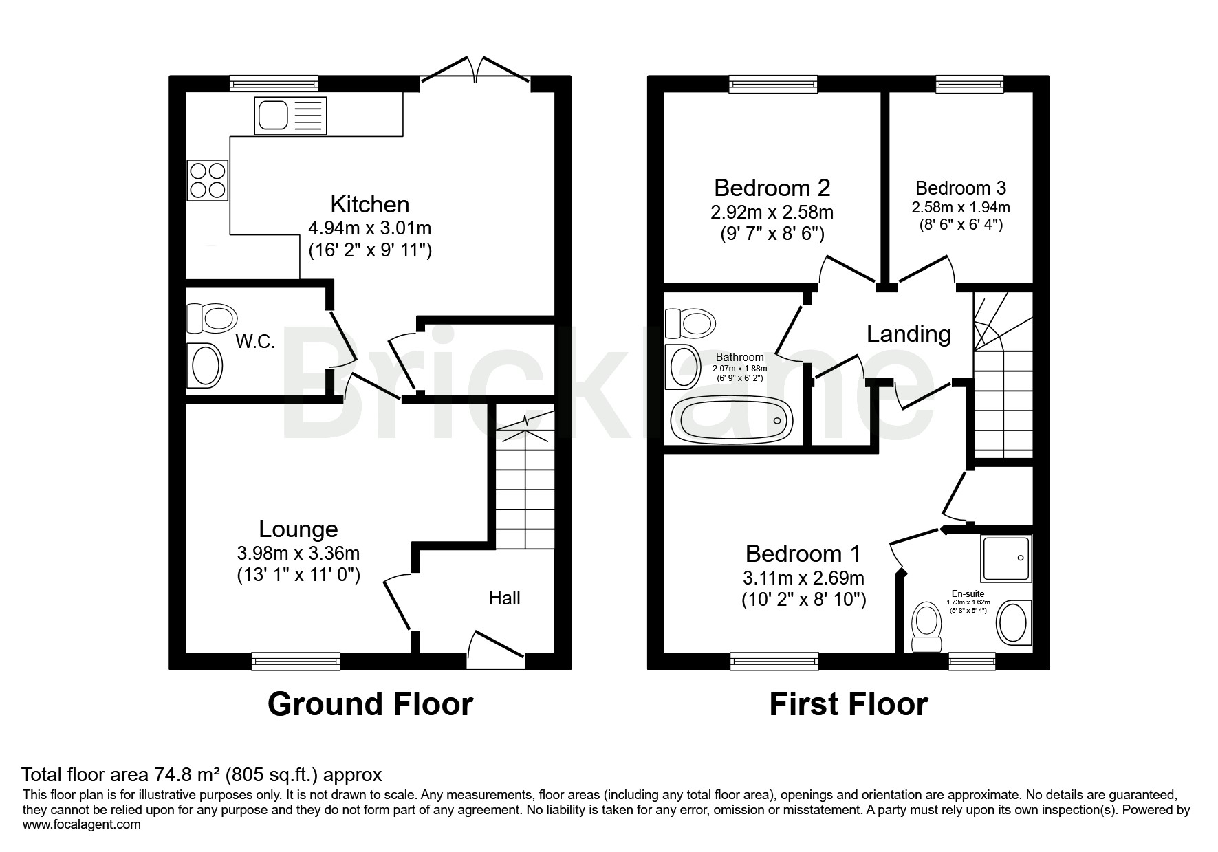 8, Thorpe Close, Stone Cross floorplan