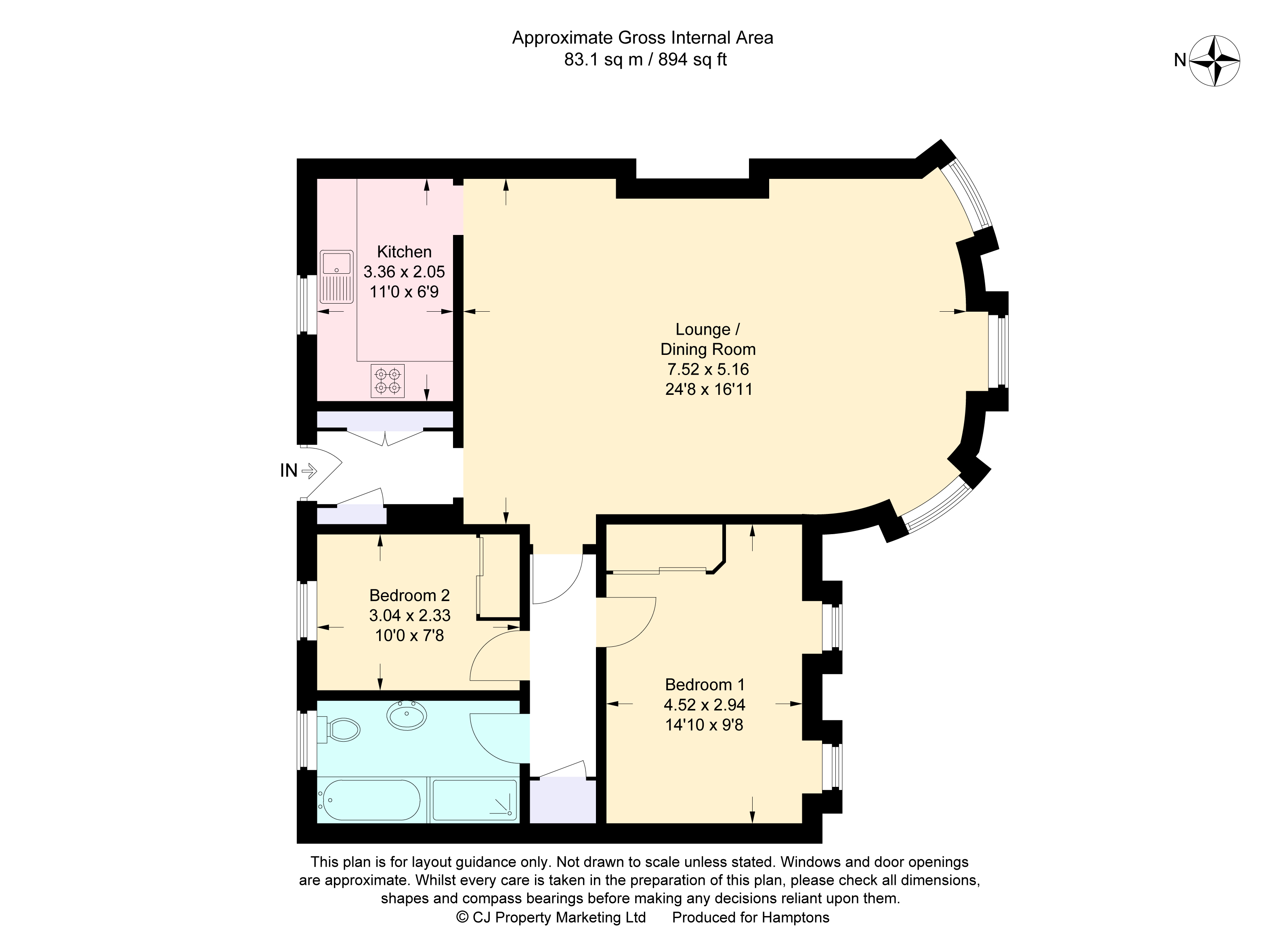 Apartment 2, Manor House, Royal Quay, Uxbridge floorplan
