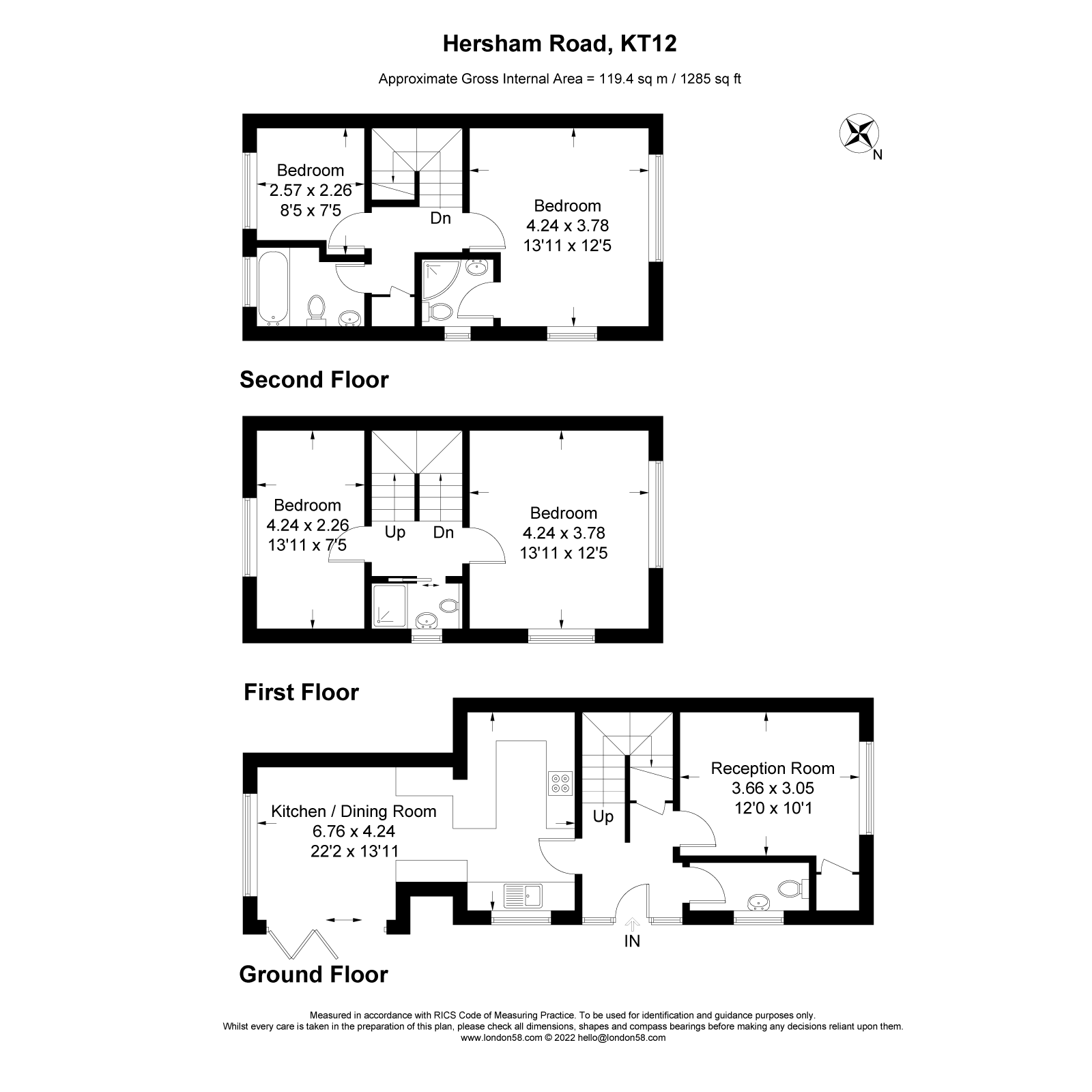 Hersham Road, Hersham, WaltonOnThames KT12, 4 bedroom end terrace