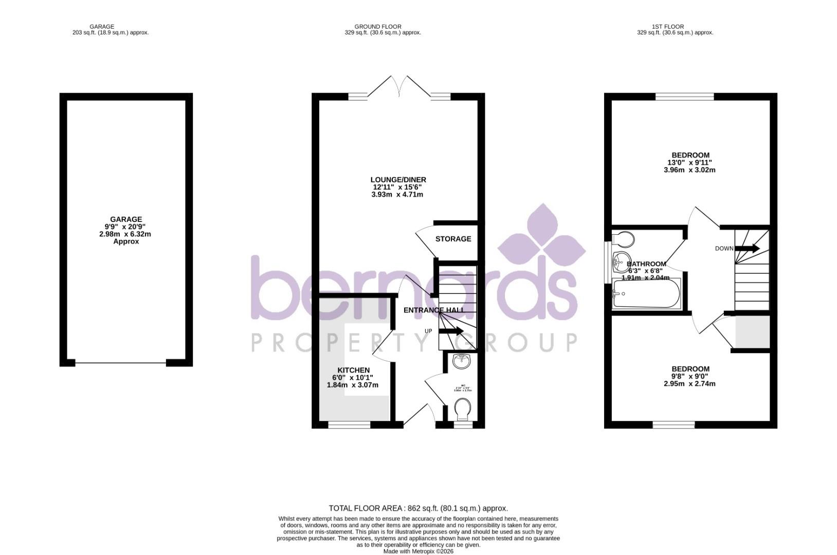 9, Clements Grove, Waterlooville floorplan