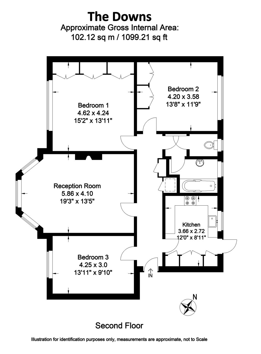 3 Bedrooms Flat to rent in The Downs, London SW20