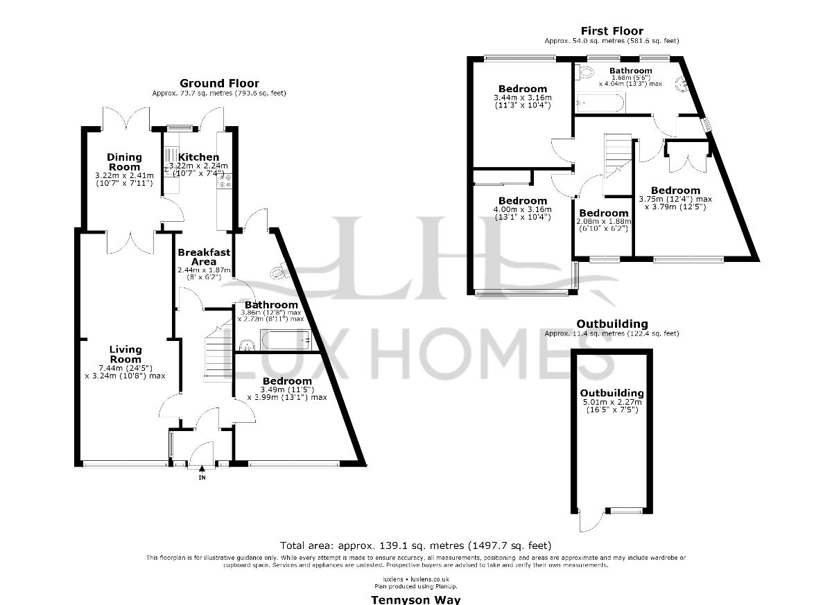 43 Tennyson Way, Hornchurch floorplan