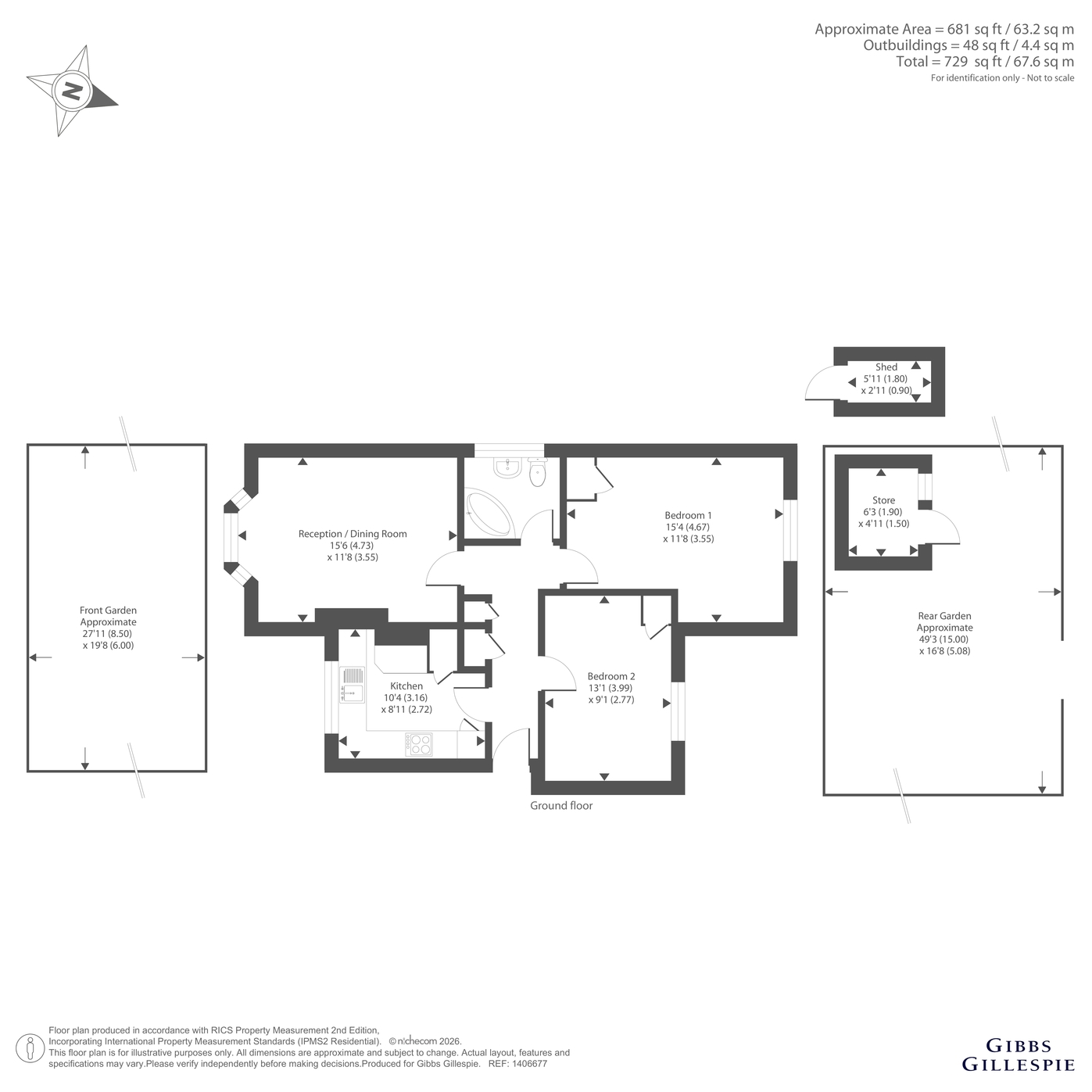58, Trevor Crescent, Ruislip floorplan