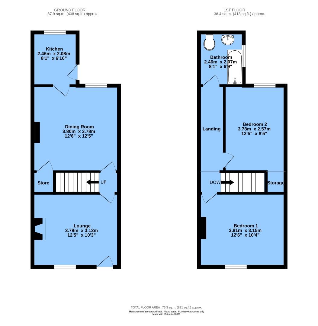 6, Calow Lane, Chesterfield floorplan