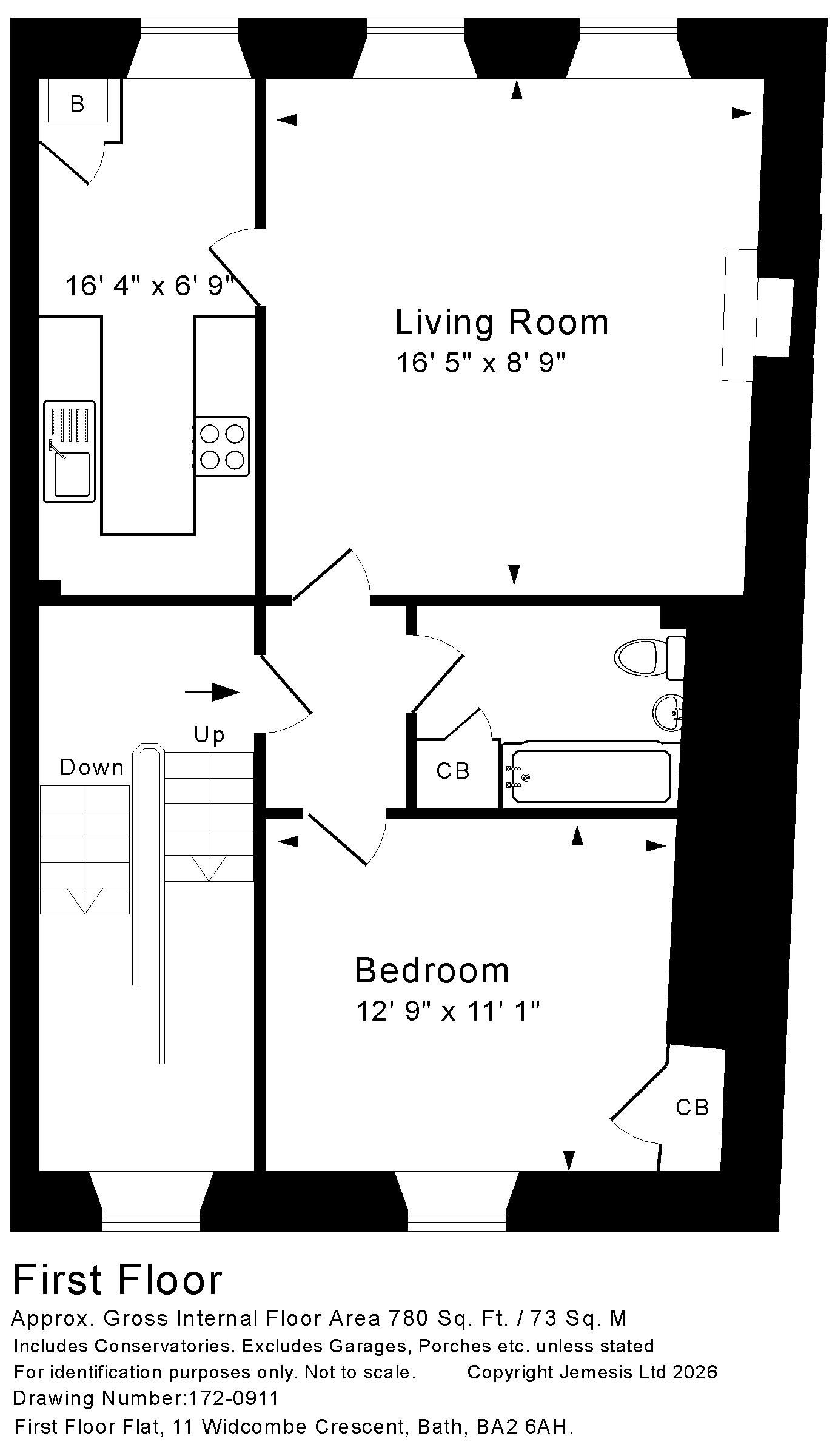 11,First Floor, Widcombe Crescent, Bath floorplan