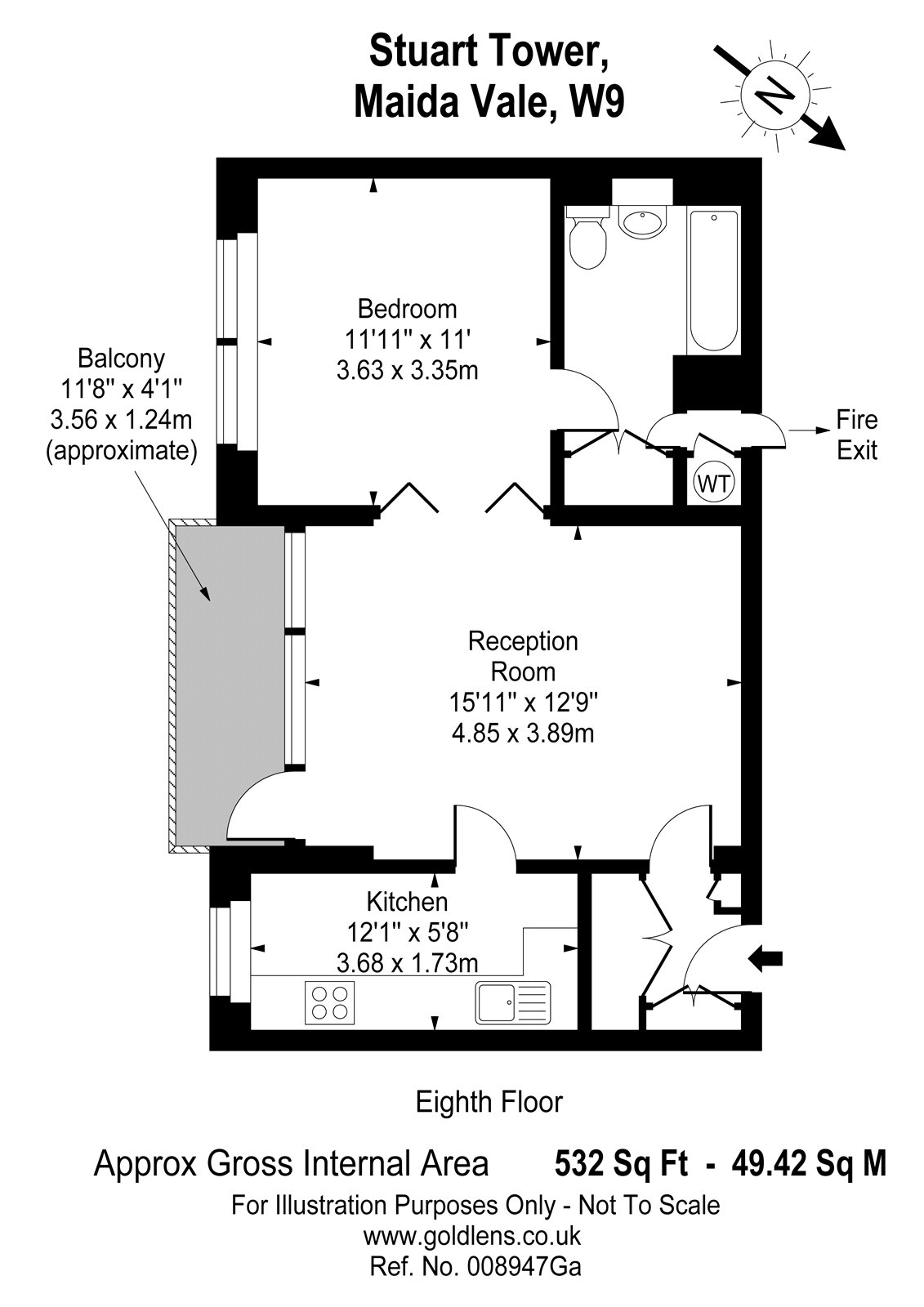 1 Bedrooms Flat to rent in Stuart Tower, 105 Maida Vale, London W9