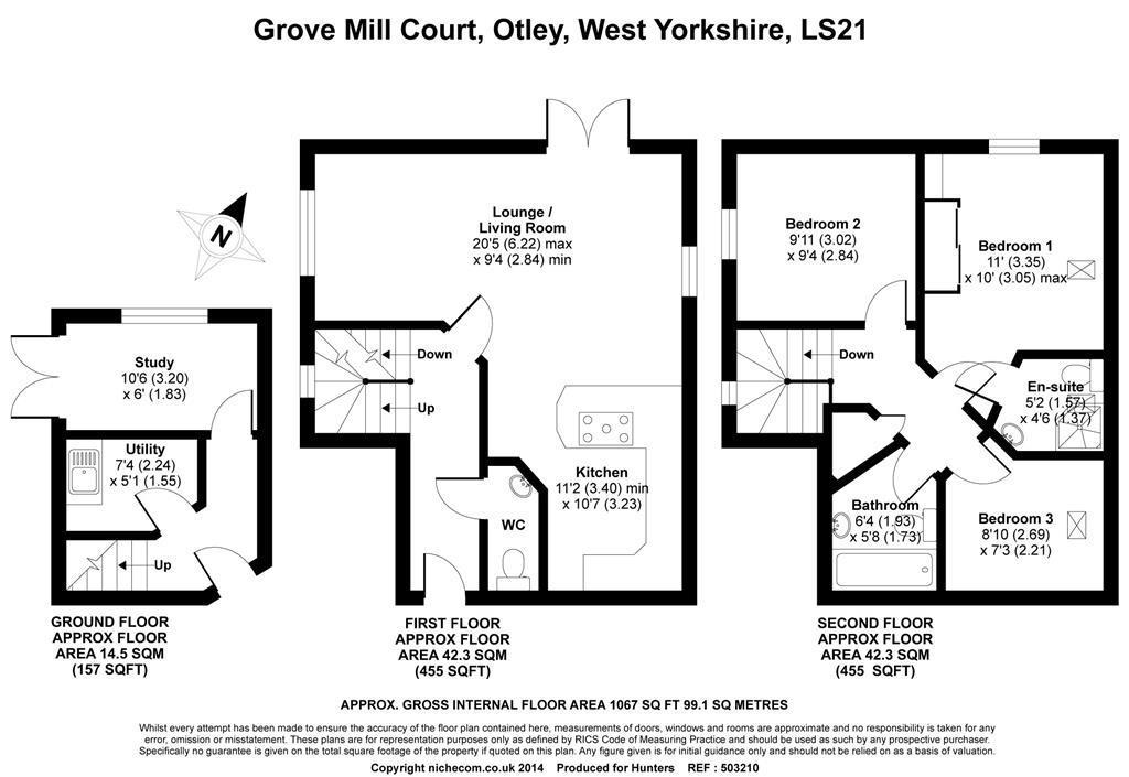 3 Bedrooms  to rent in Grove Mill Court, Otley LS21