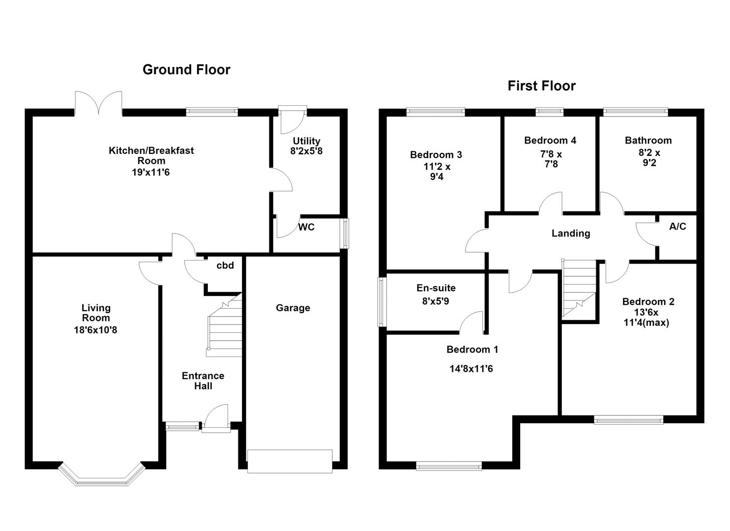 7, Hidcote Close, Corby floorplan