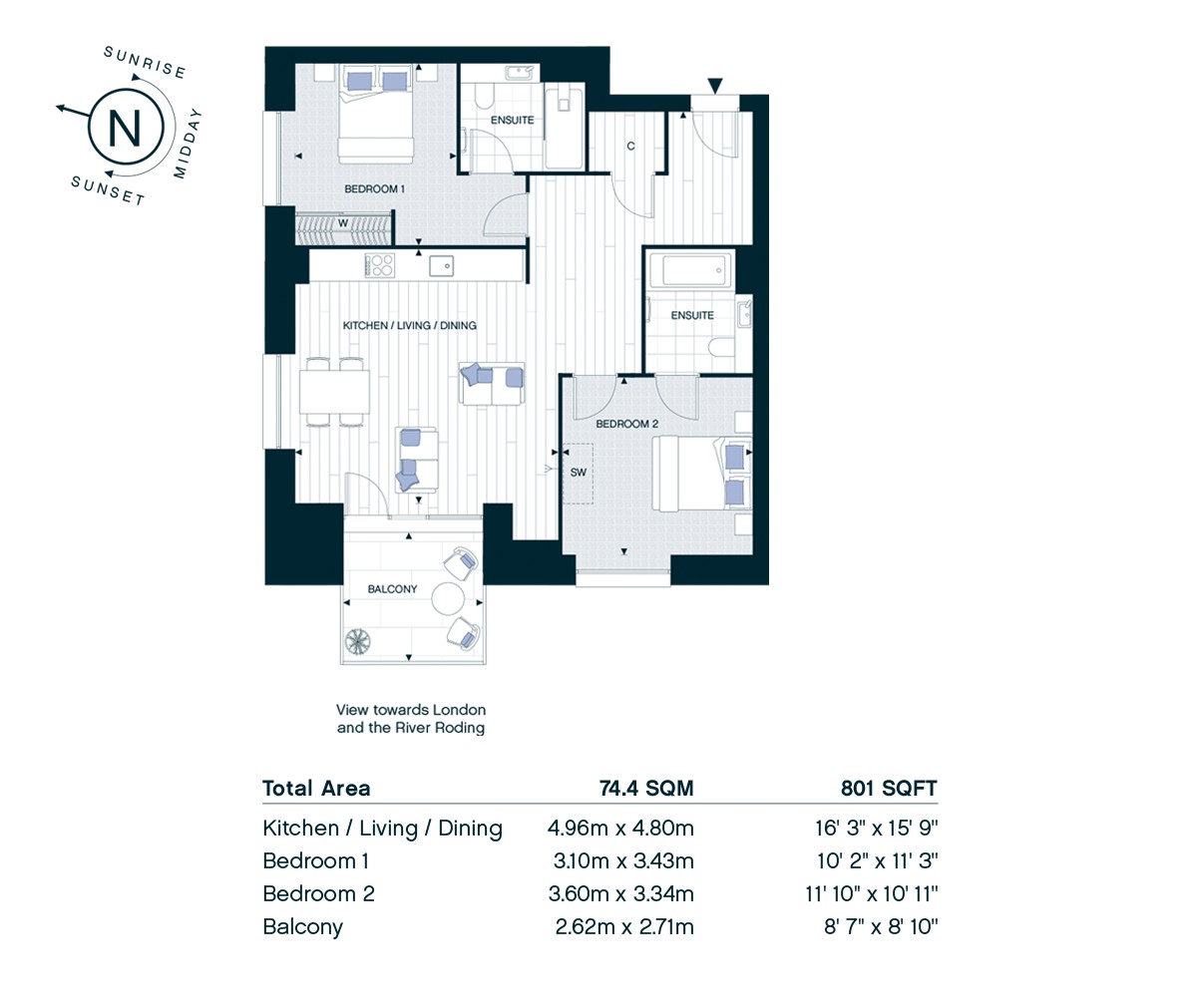 Plot 486, Abbey Quay, Jasper Wharf, Barking floorplan