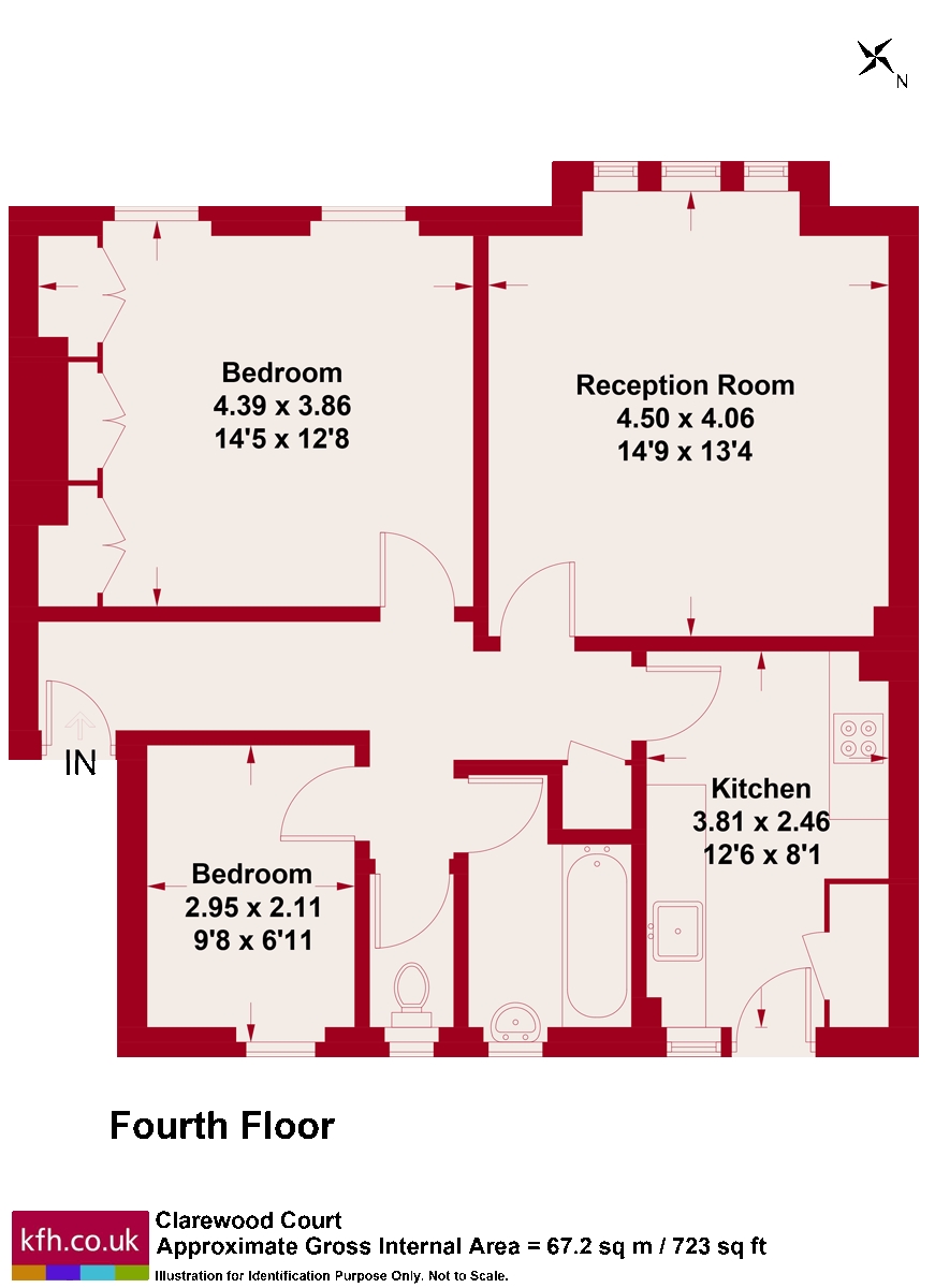Flat 33 Clarewood Court, Seymour Place, London floorplan