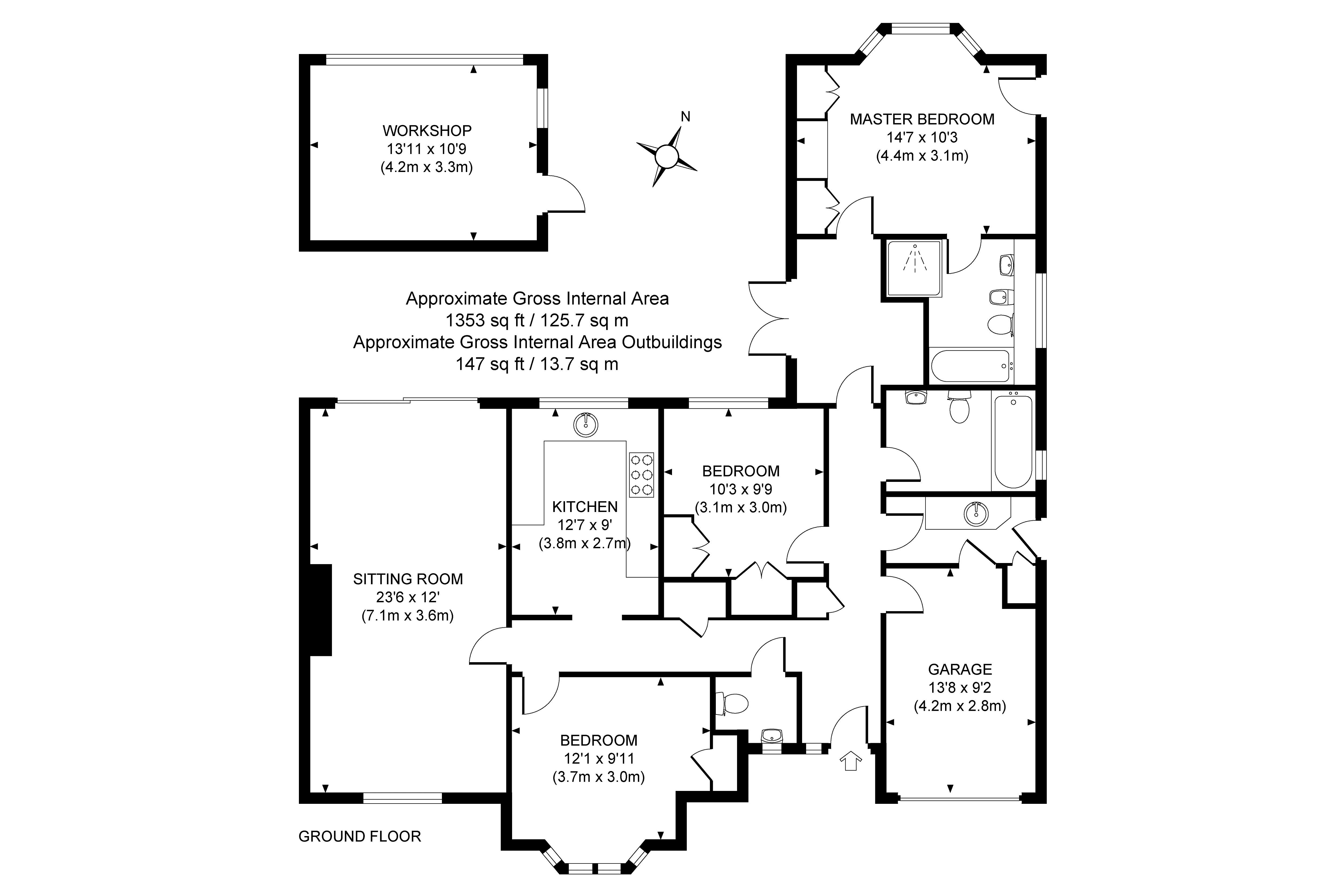 3 Bedrooms Detached bungalow for sale in Cobham Way, East Horsley, Leatherhead KT24