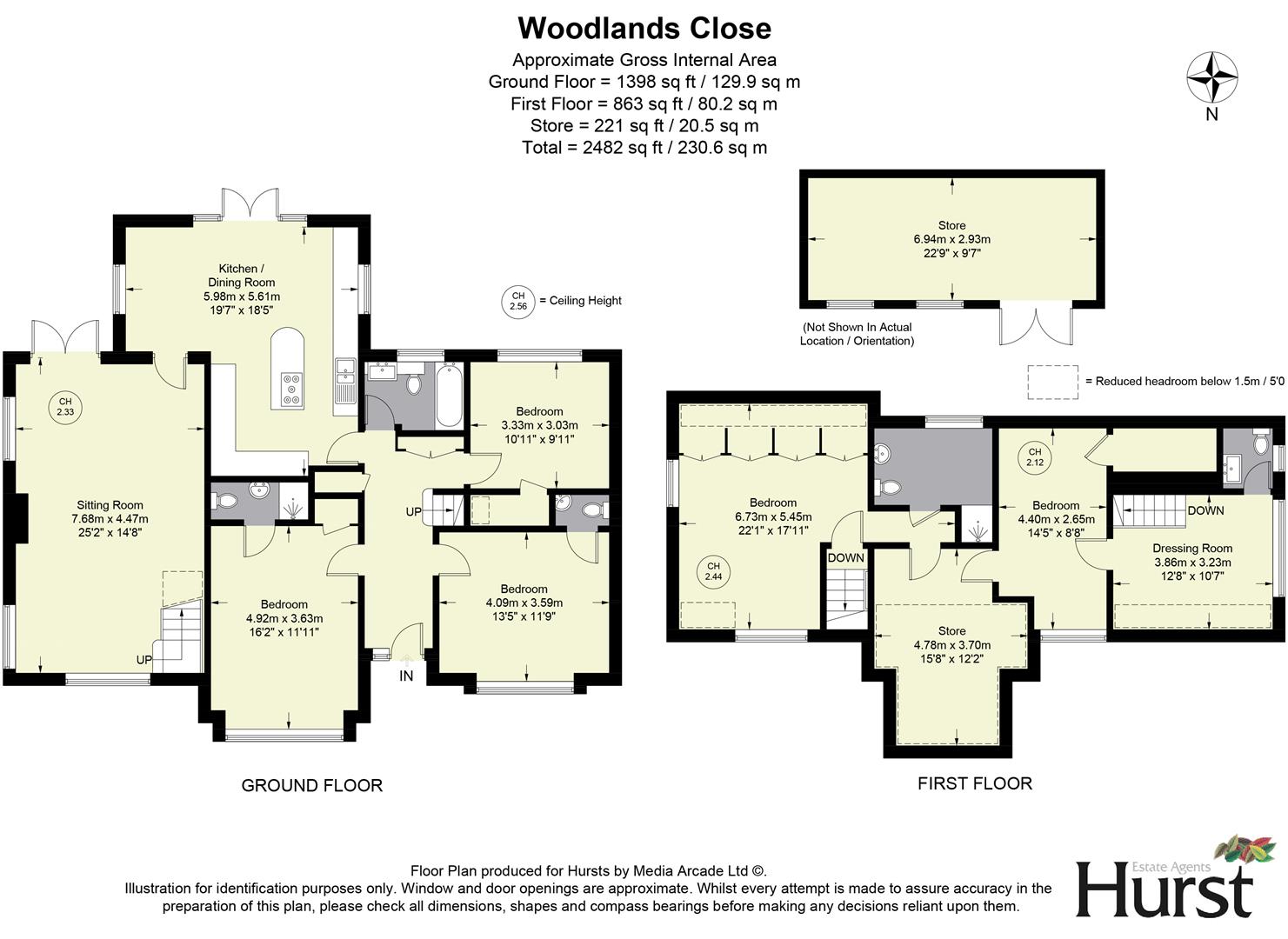 1, Woodlands Close, Holmer Green floorplan