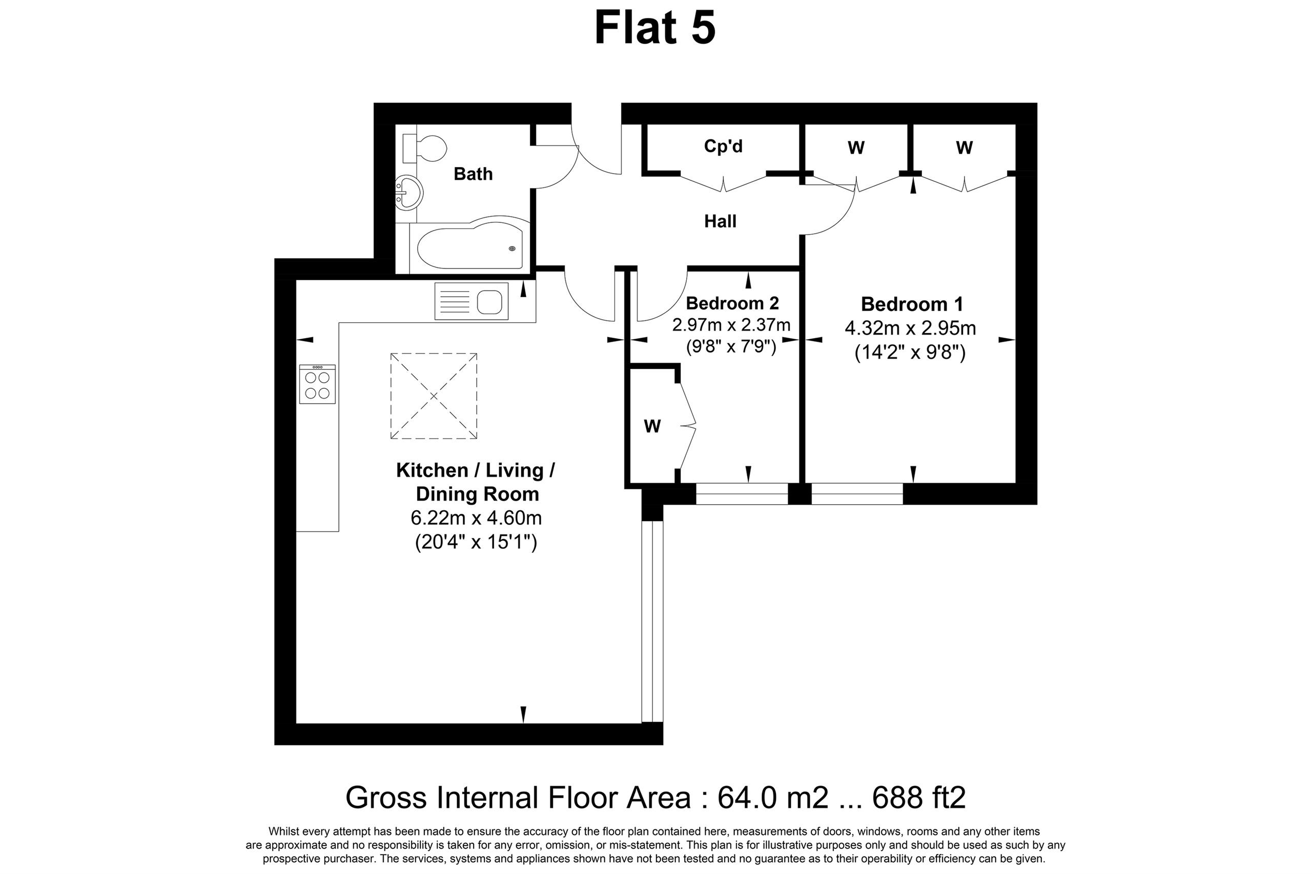Plot 5, Sussex House, East Grinstead floorplan