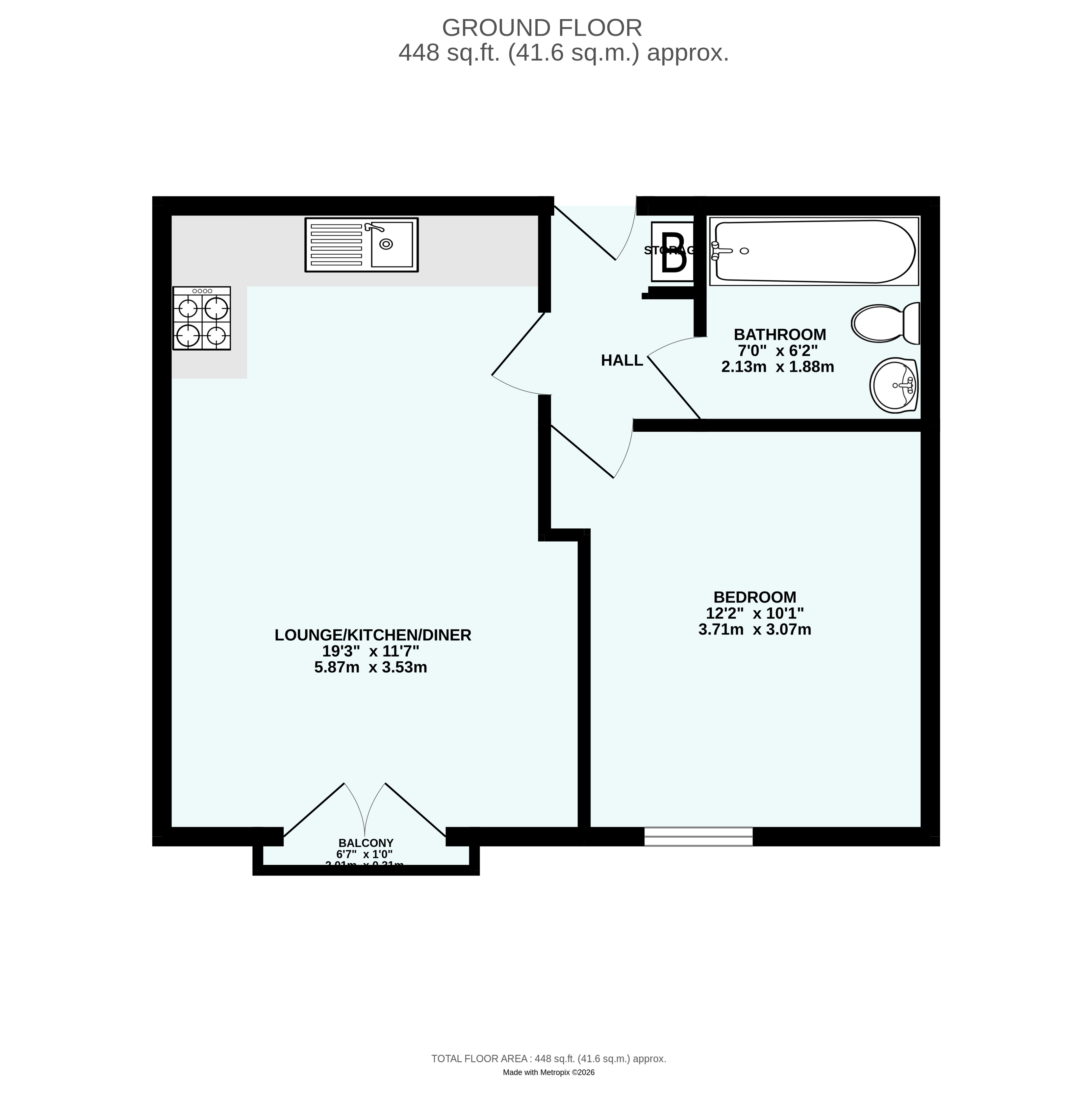 Flat 6,, Mills Court, Helston floorplan